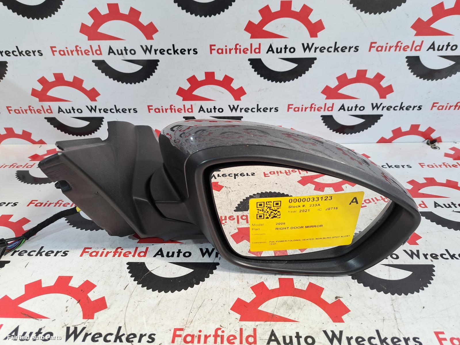 2020-2024 Peugeot 2008 Right Door Mirror