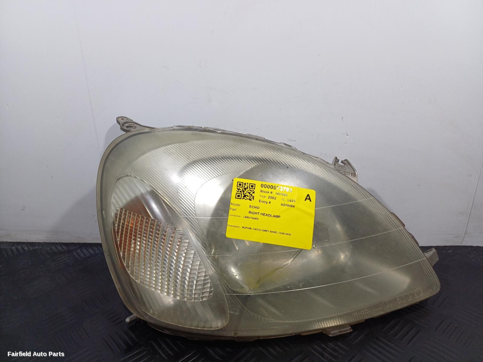 1999-2002 Toyota Echo Right Headlamp