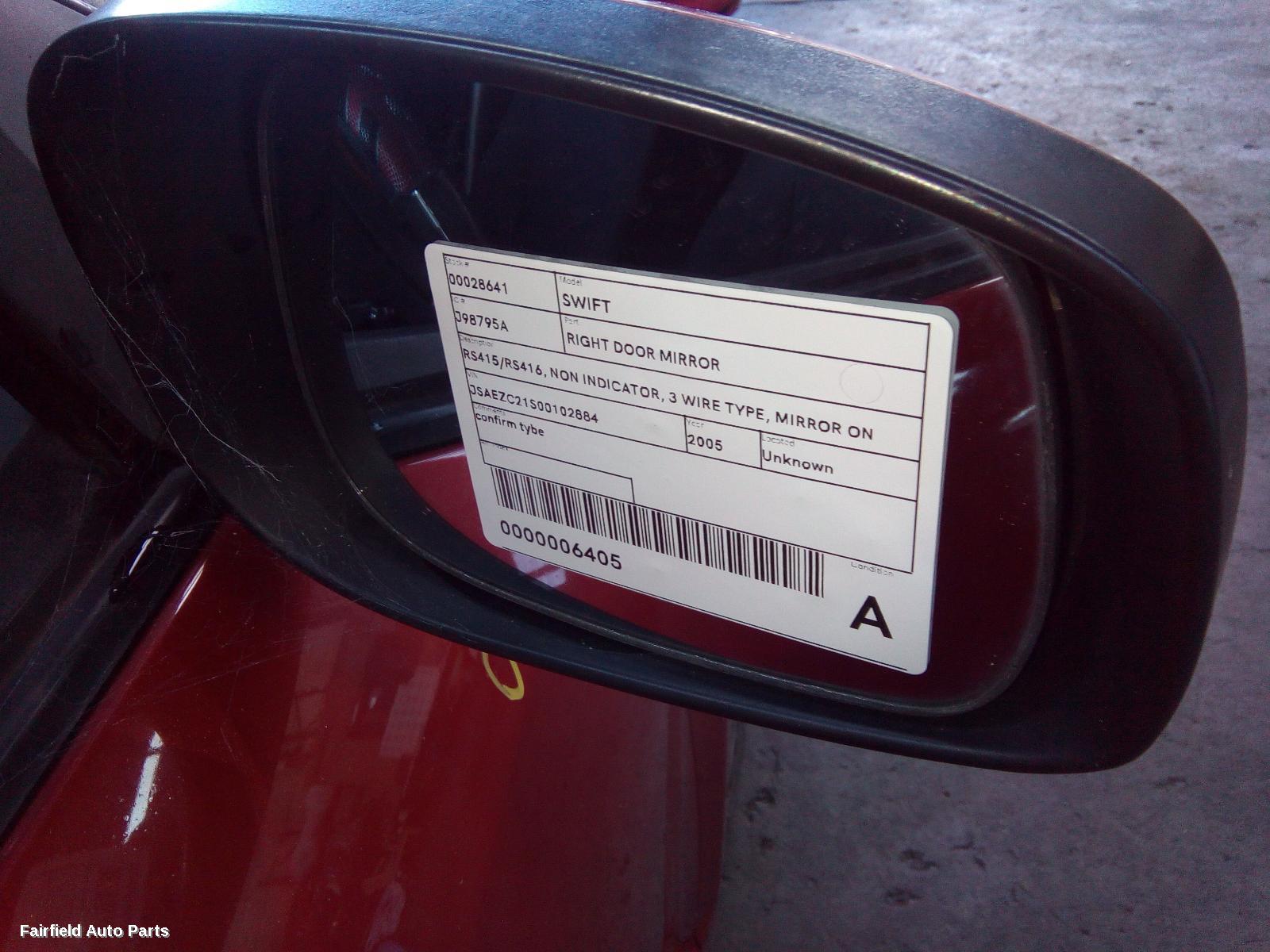 2004-2011 Suzuki Swift Right Door Mirror