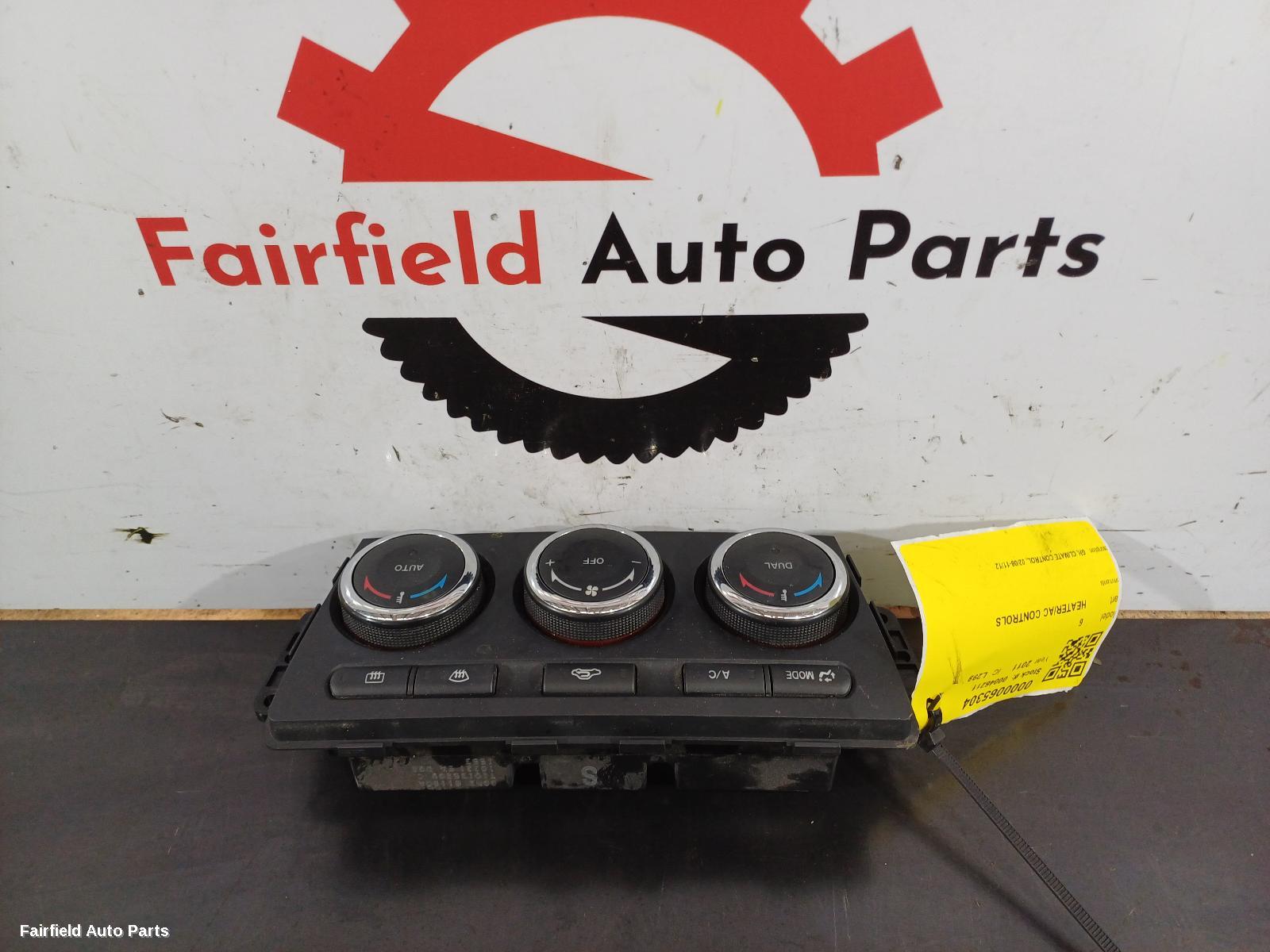 2008-2012 Mazda 6 Heater Ac Controls