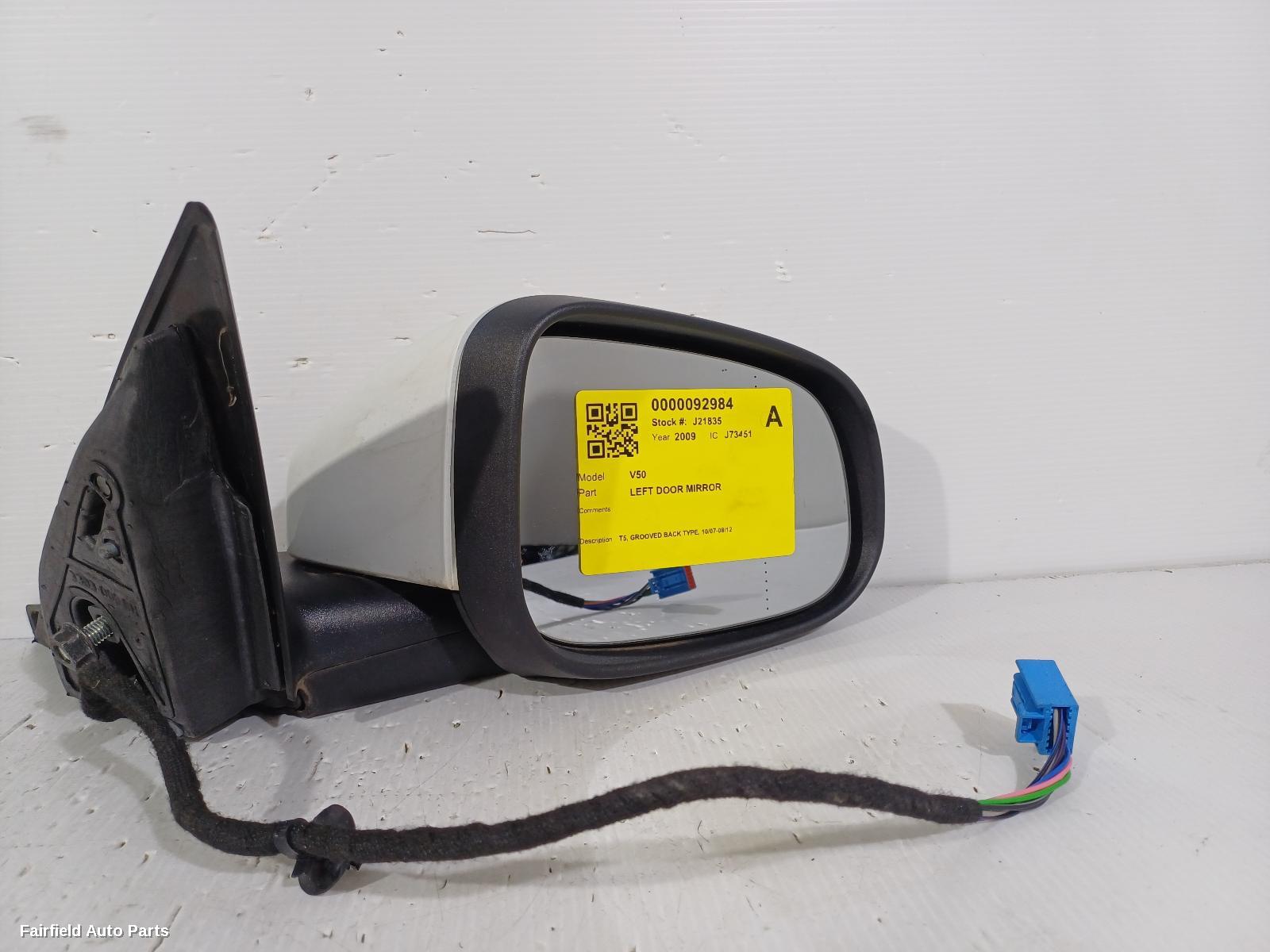 2007-2012 Volvo V50 Left Door Mirror