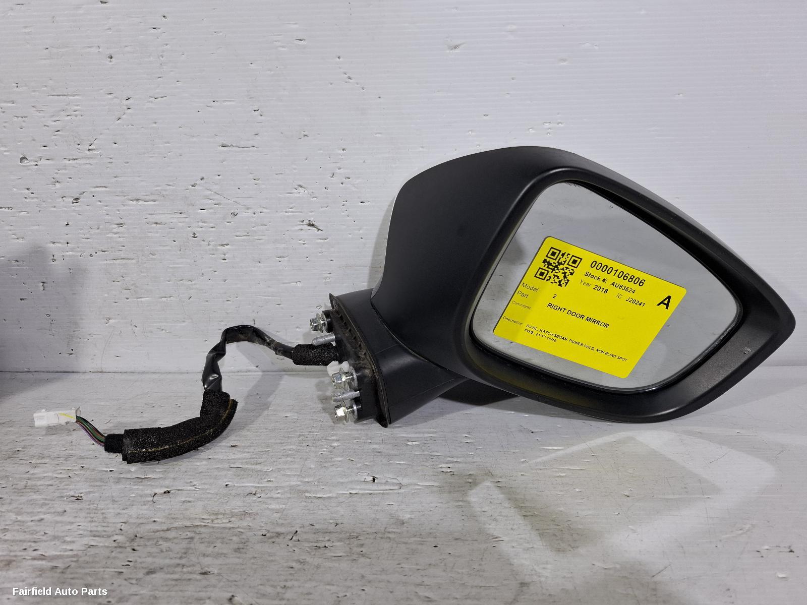 2017-2019 Mazda 2 Right Door Mirror