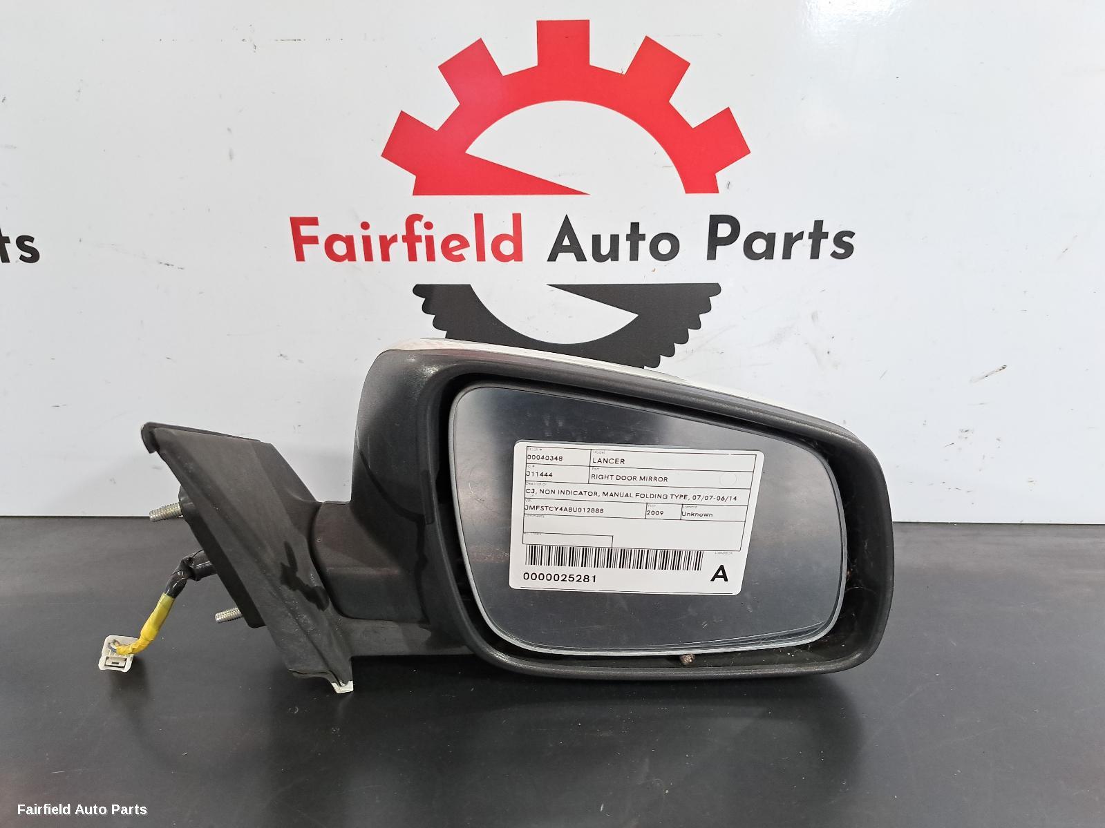 2007-2014 Mitsubishi Lancer Right Door Mirror