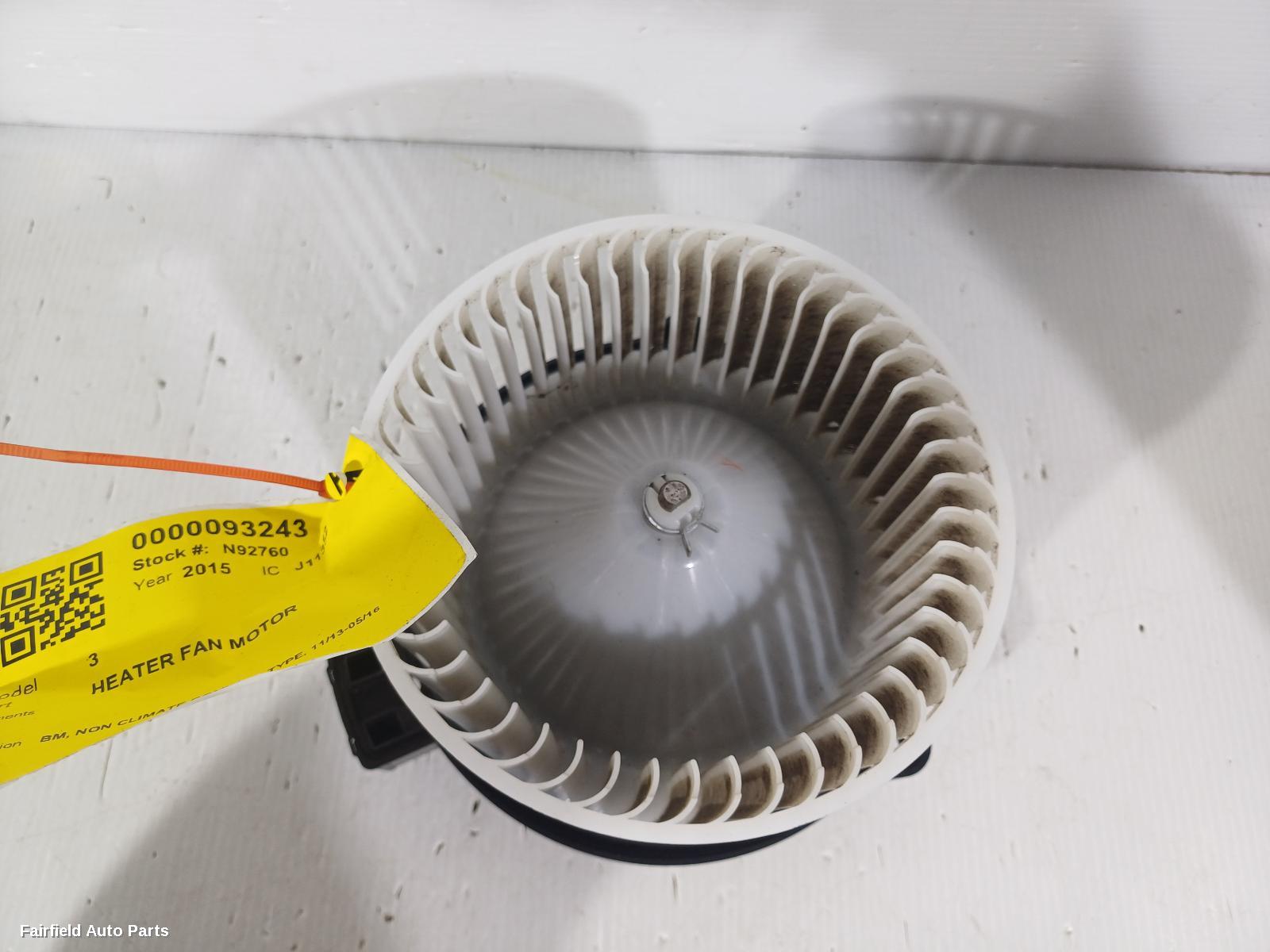 2013-2016 Mazda 3 Heater Fan Motor