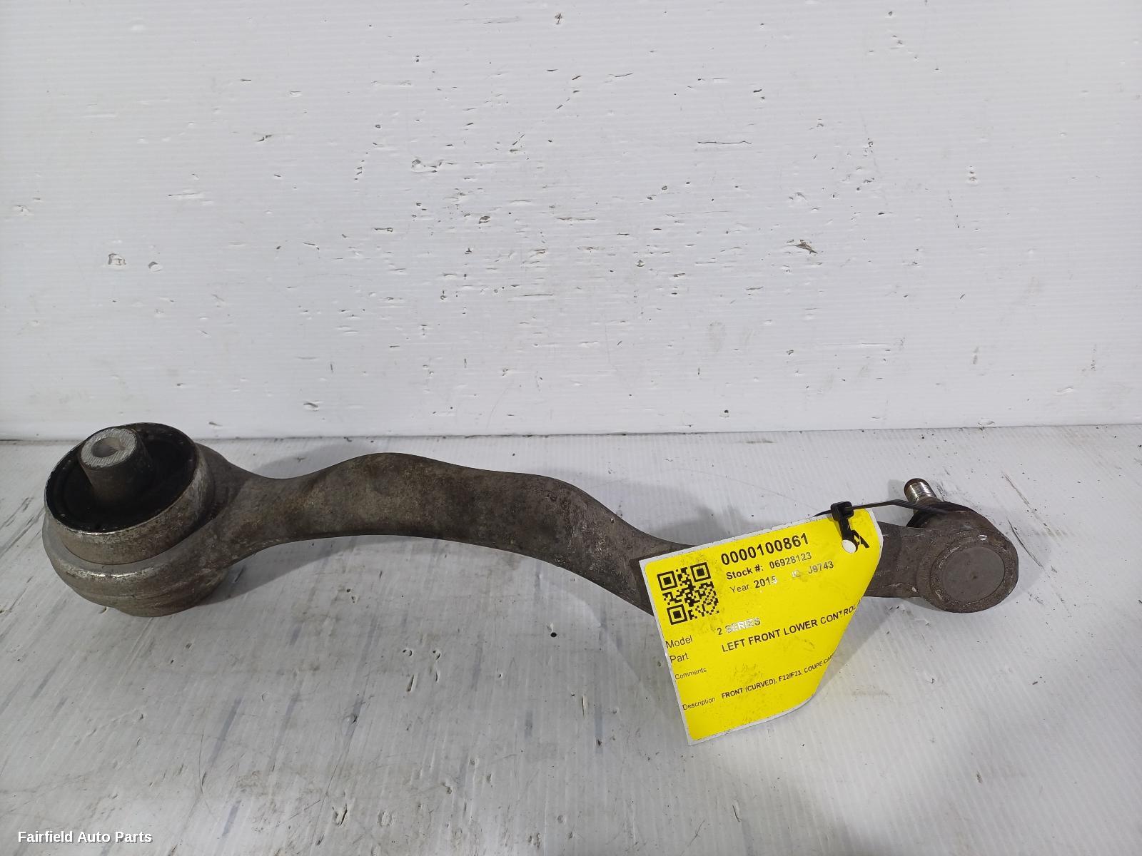 2013-2021 Bmw 2 Series Left Front Lower Control Arm