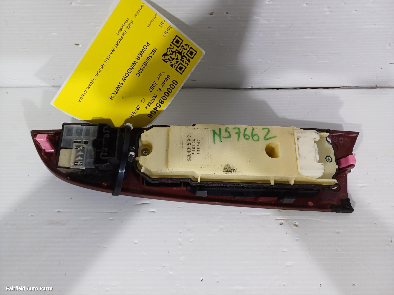 2005-2008 Lexus Is250/is250c Pwr Dr Wind Switch