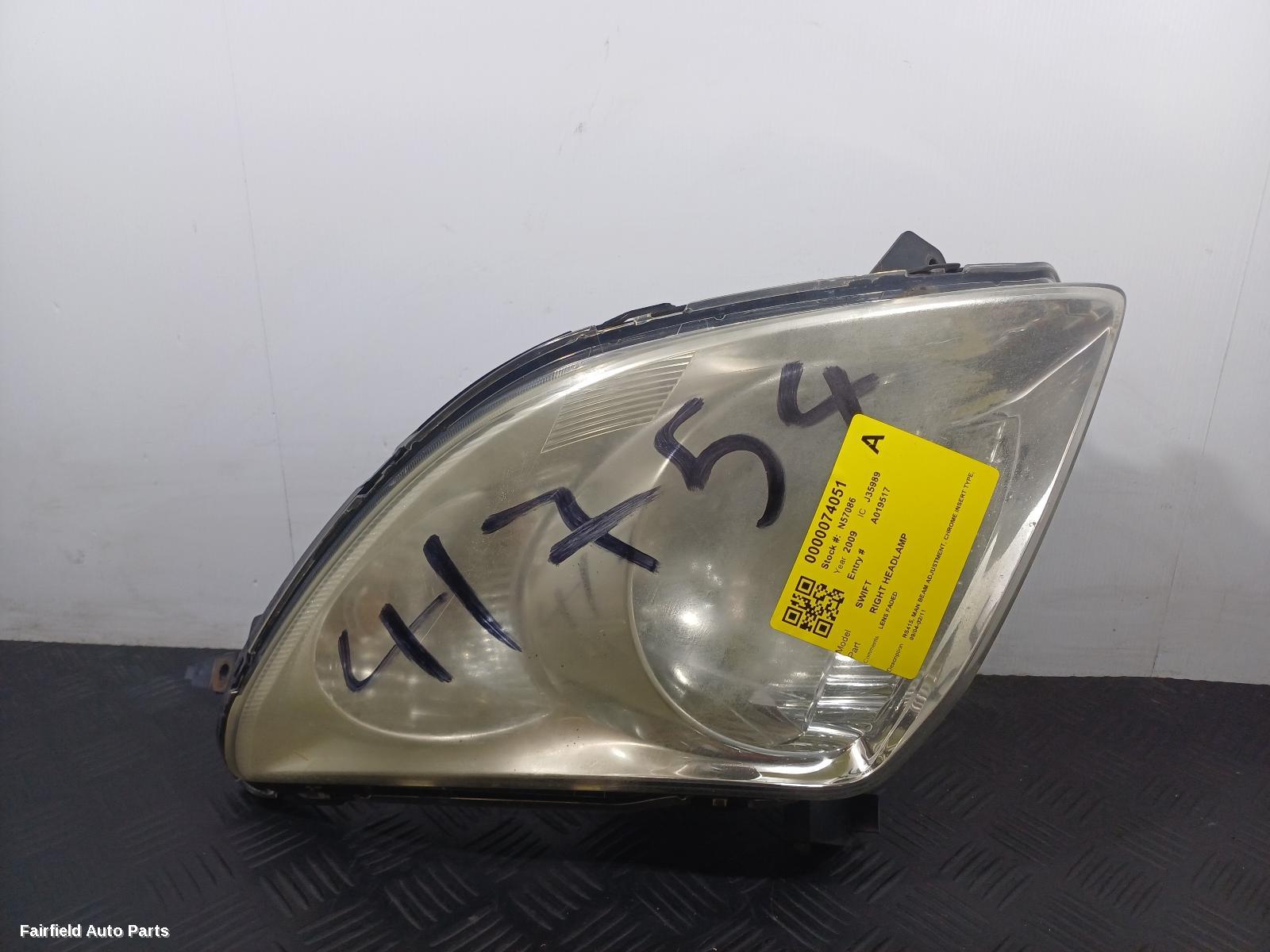 2004-2011 Suzuki Swift Right Headlamp