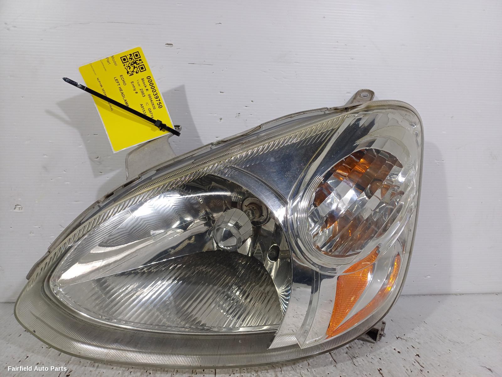 2002-2005 Toyota Echo Left Headlamp