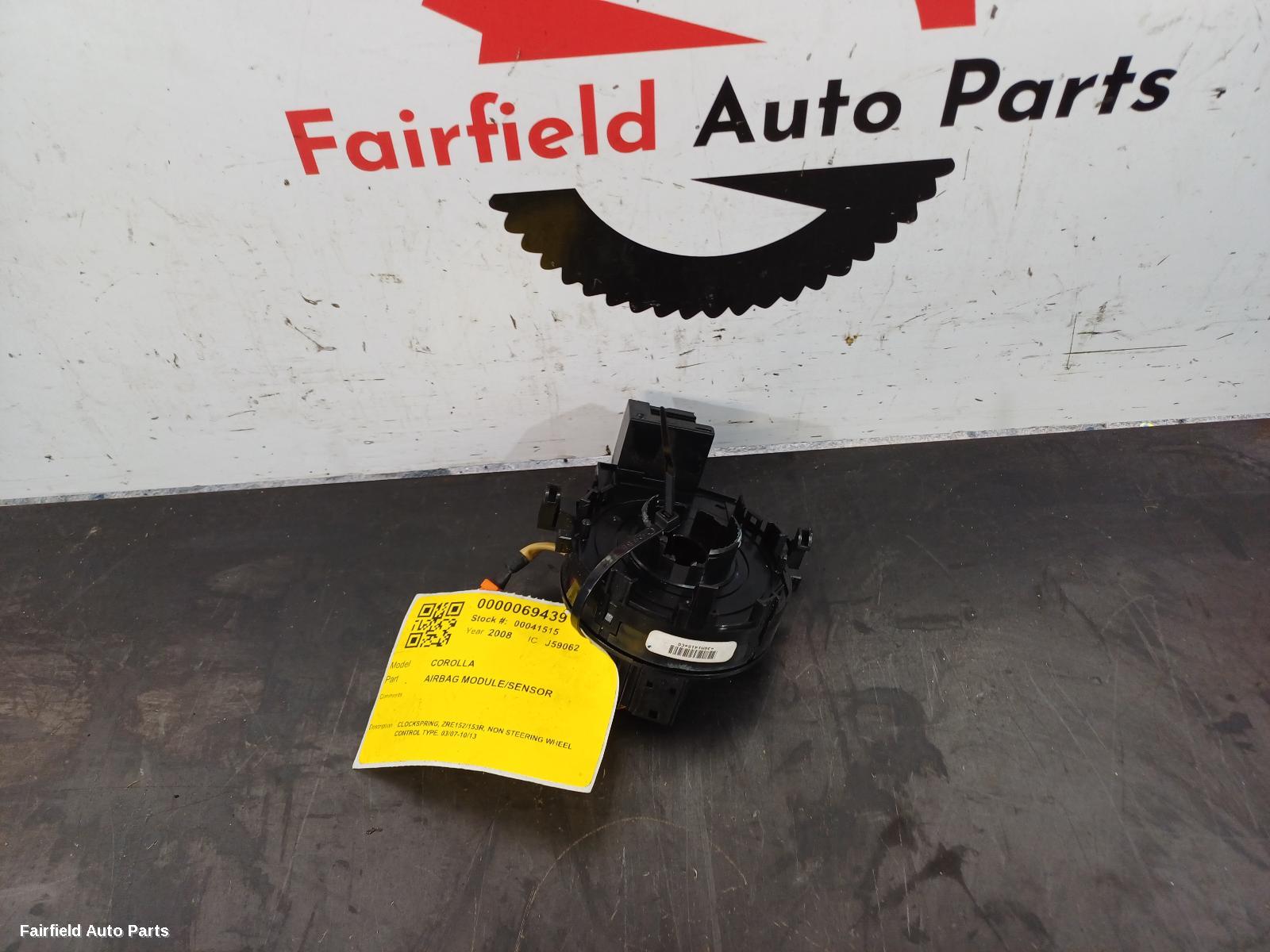 2007-2013 Toyota Corolla Airbag Module Sensor