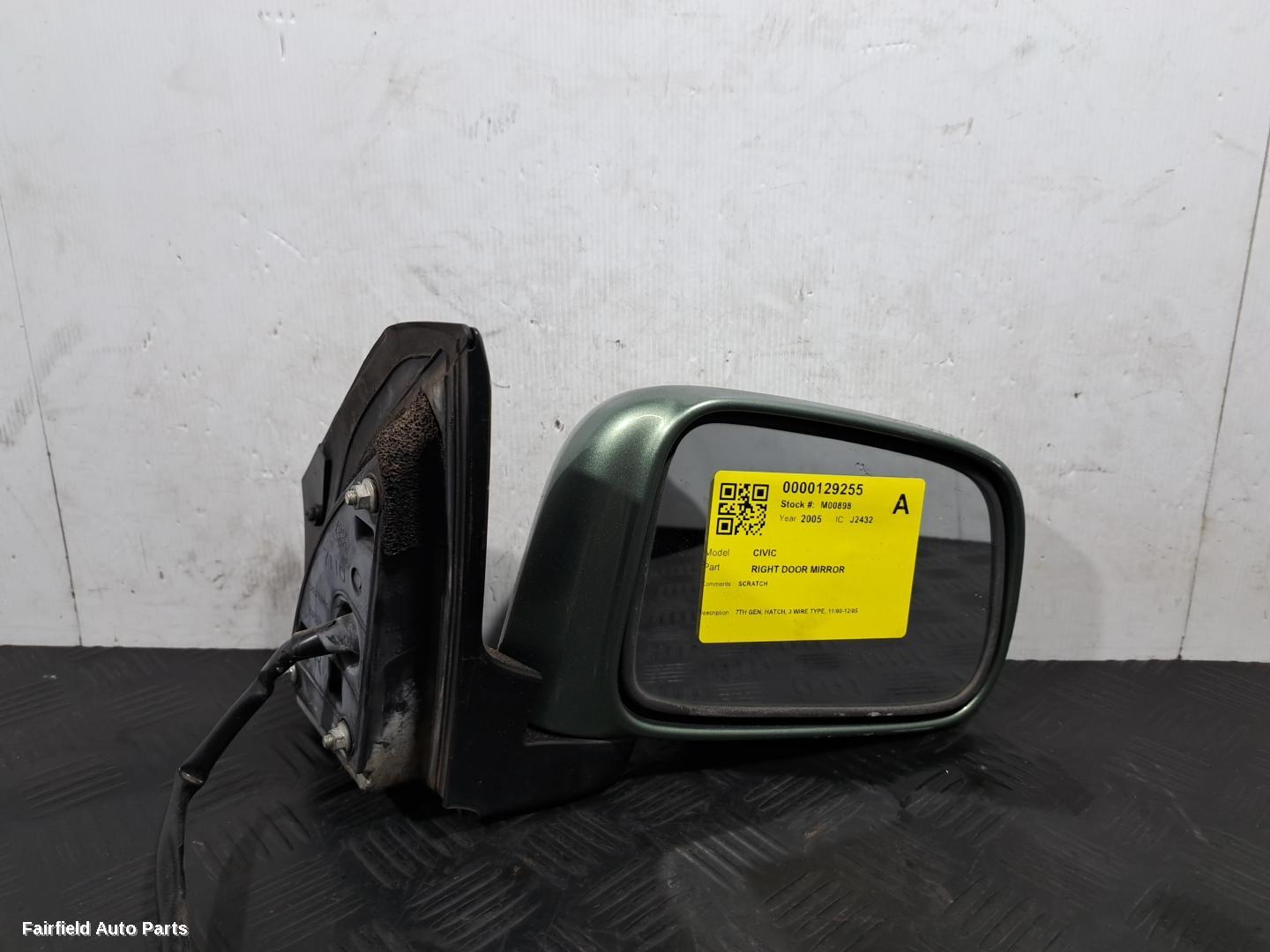 2000-2005 Honda Civic Right Door Mirror