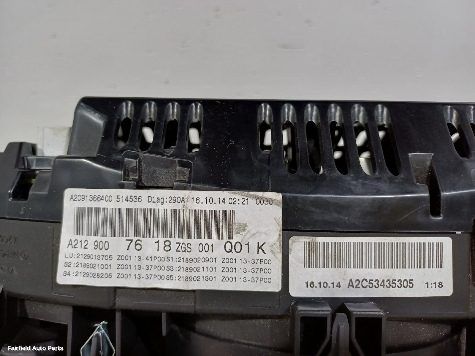 2013-2016 Mercedes E Class Instrument Cluster