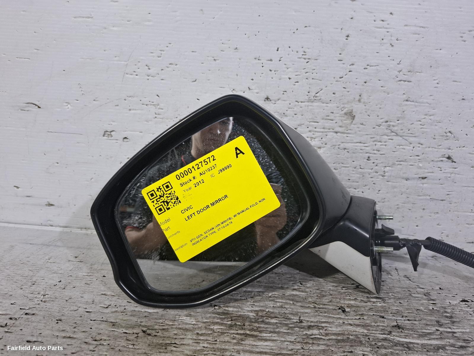 2012-2016 Honda Civic Left Door Mirror