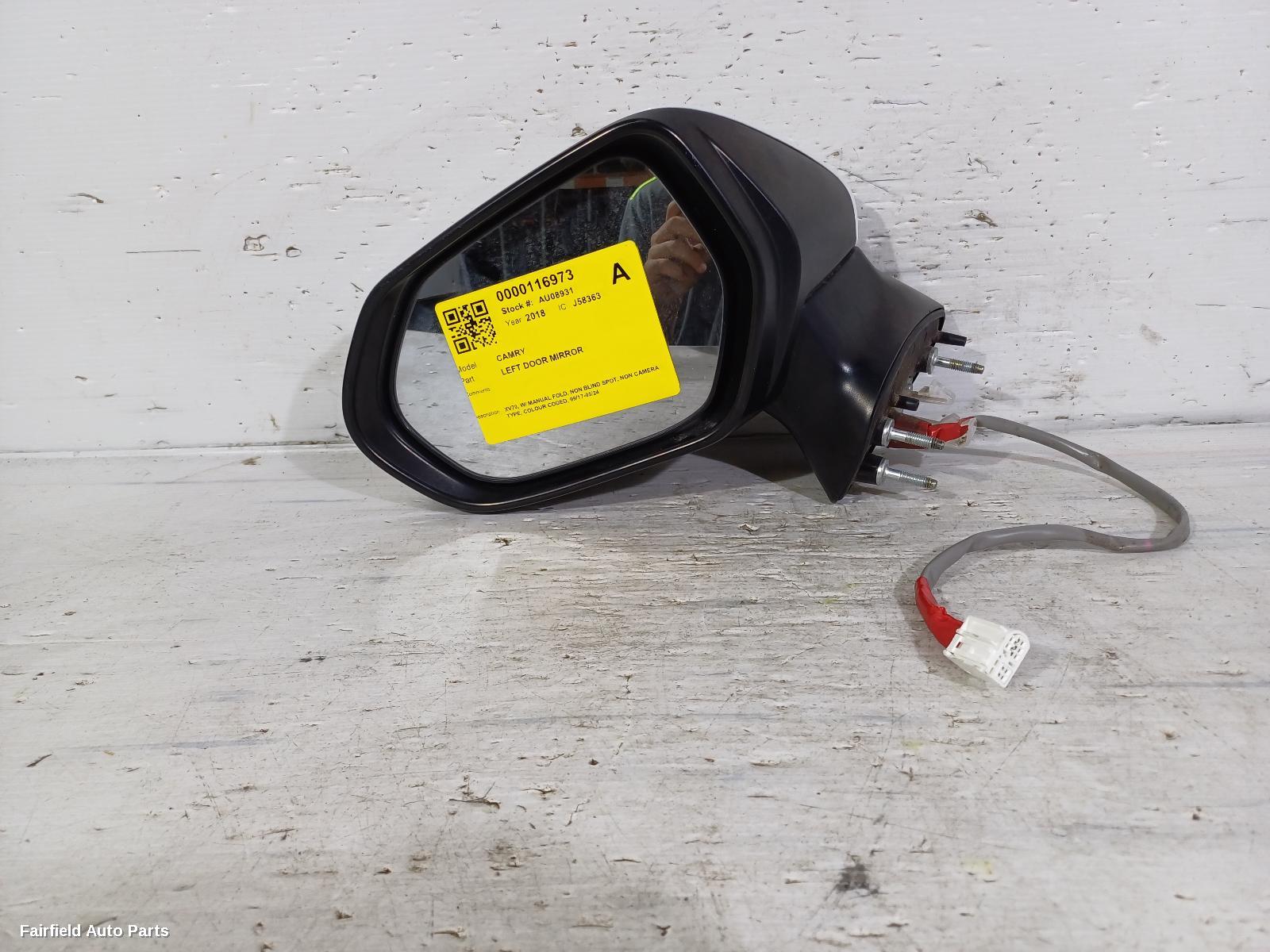 2017-2024 Toyota Camry Left Door Mirror