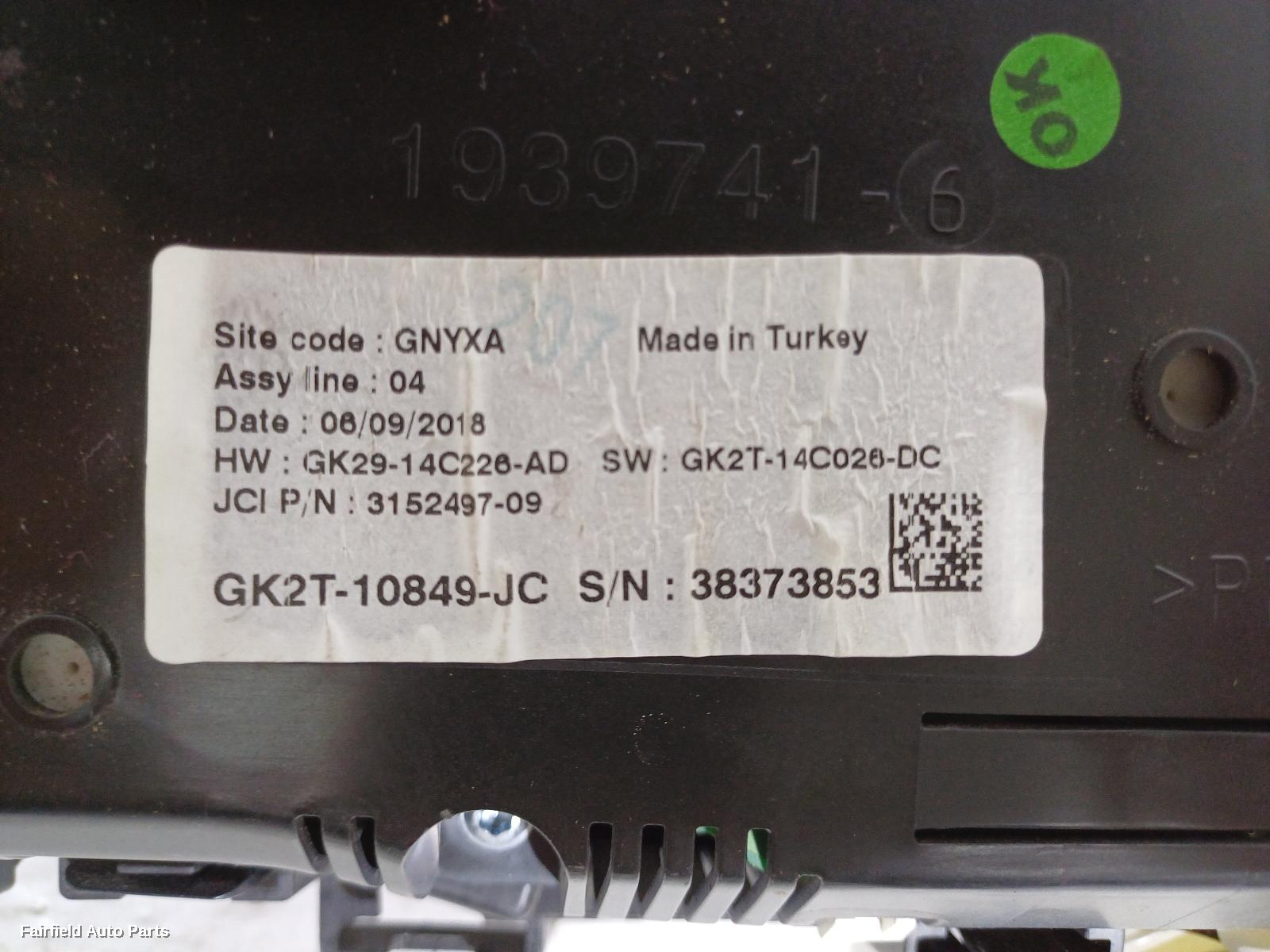 2014-2019 Ford Transit Instrument Cluster