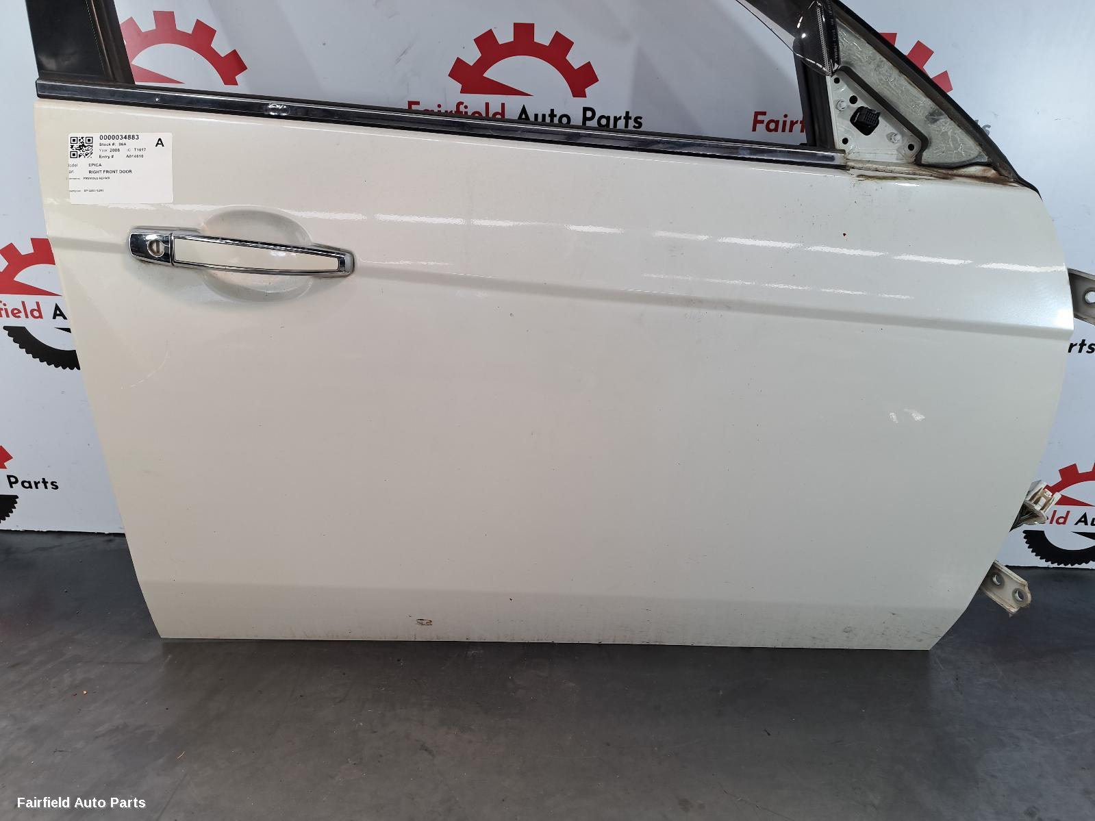 2007-2011 Holden Epica Right Front Door
