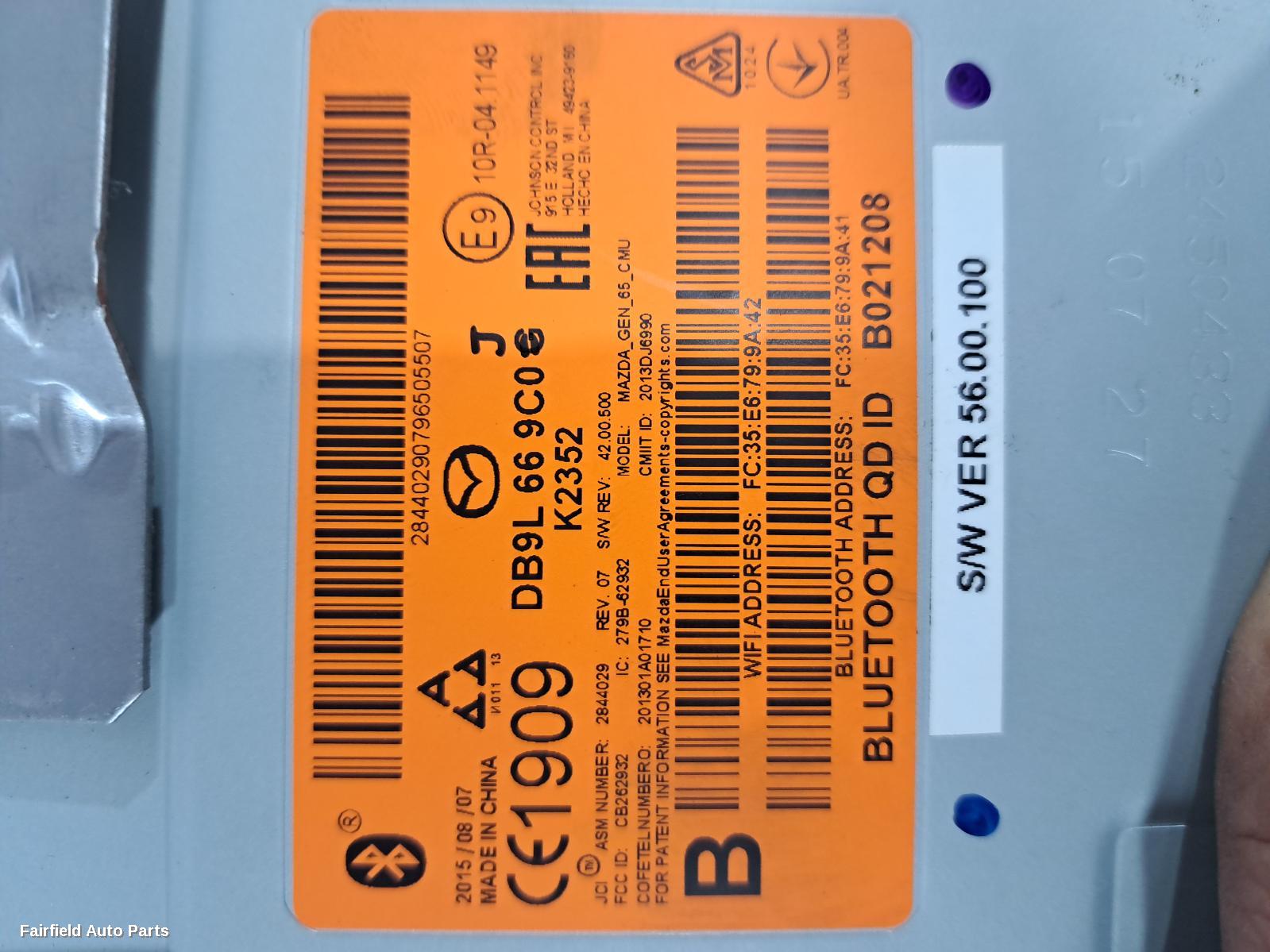 2014-2022 Mazda 2 Radio Cd Dvd Sat Tv