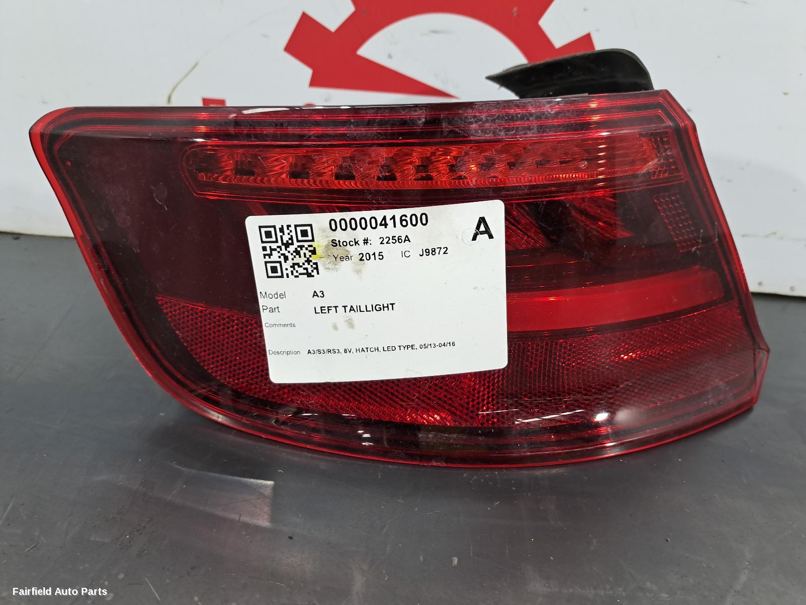 2013-2016 Audi A3 Left Taillight