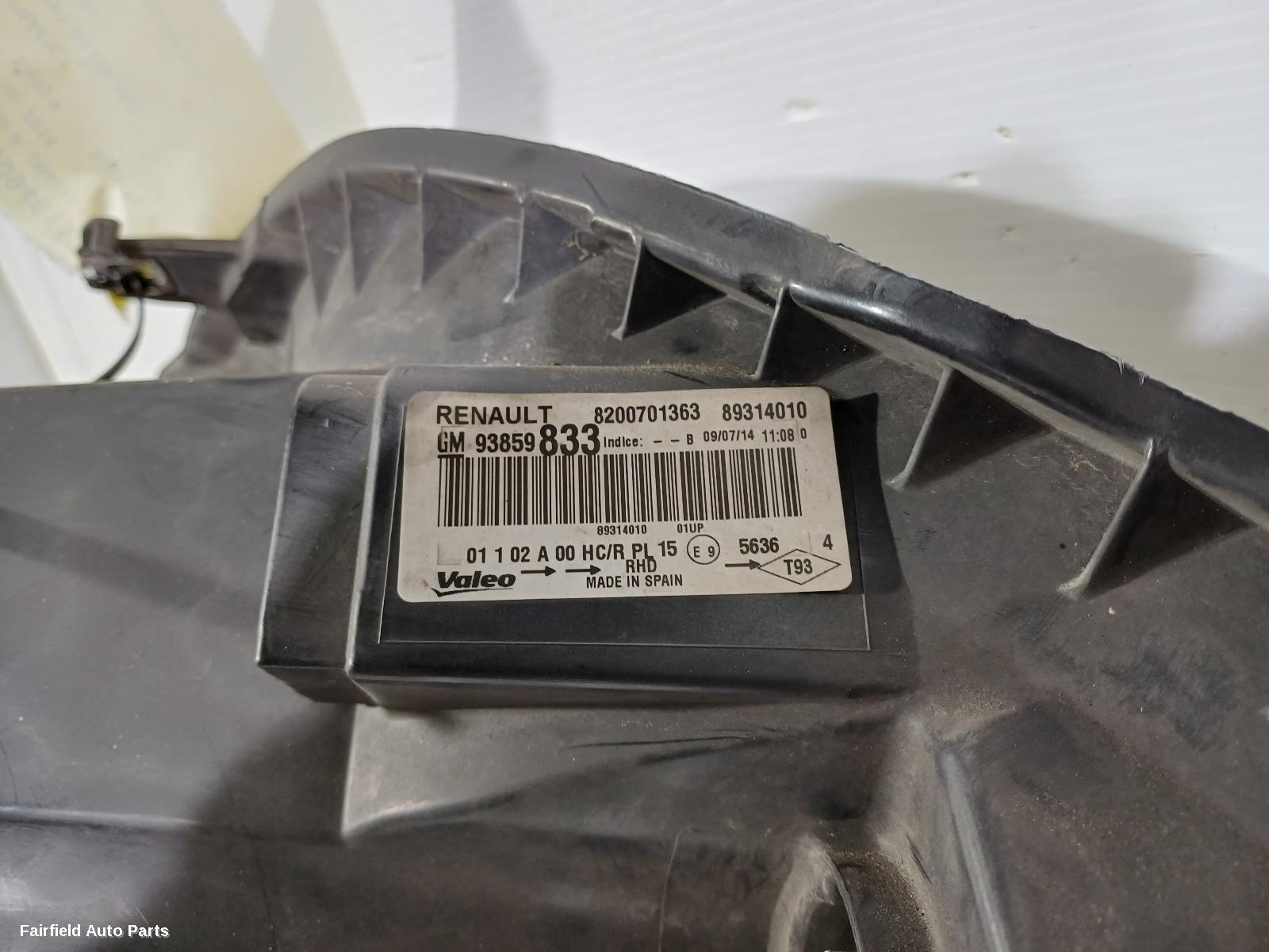 2007-2014 Renault Trafic Left Headlamp