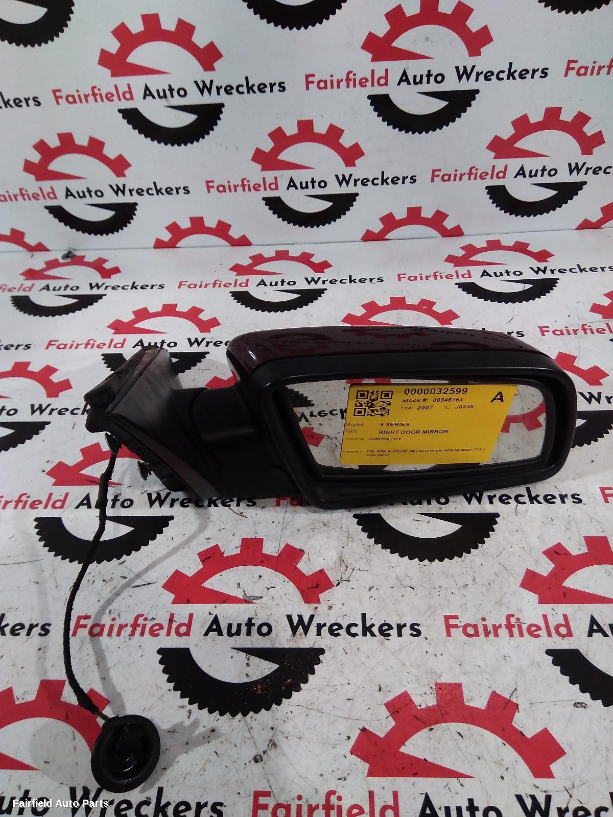 2007-2010 Bmw 5 Series Right Door Mirror