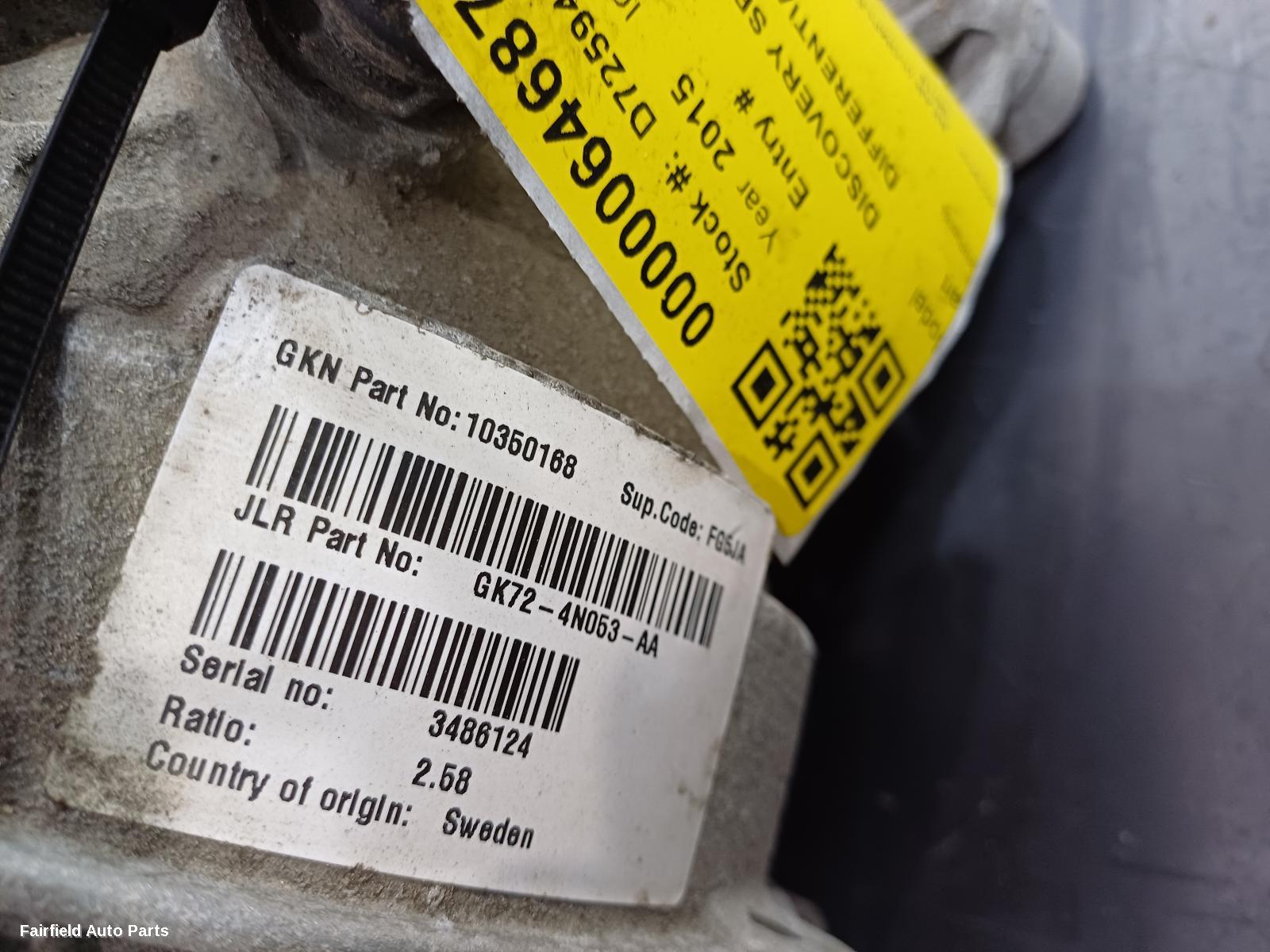 2015-2019 Land Rover Discovery Sport Differential Centre