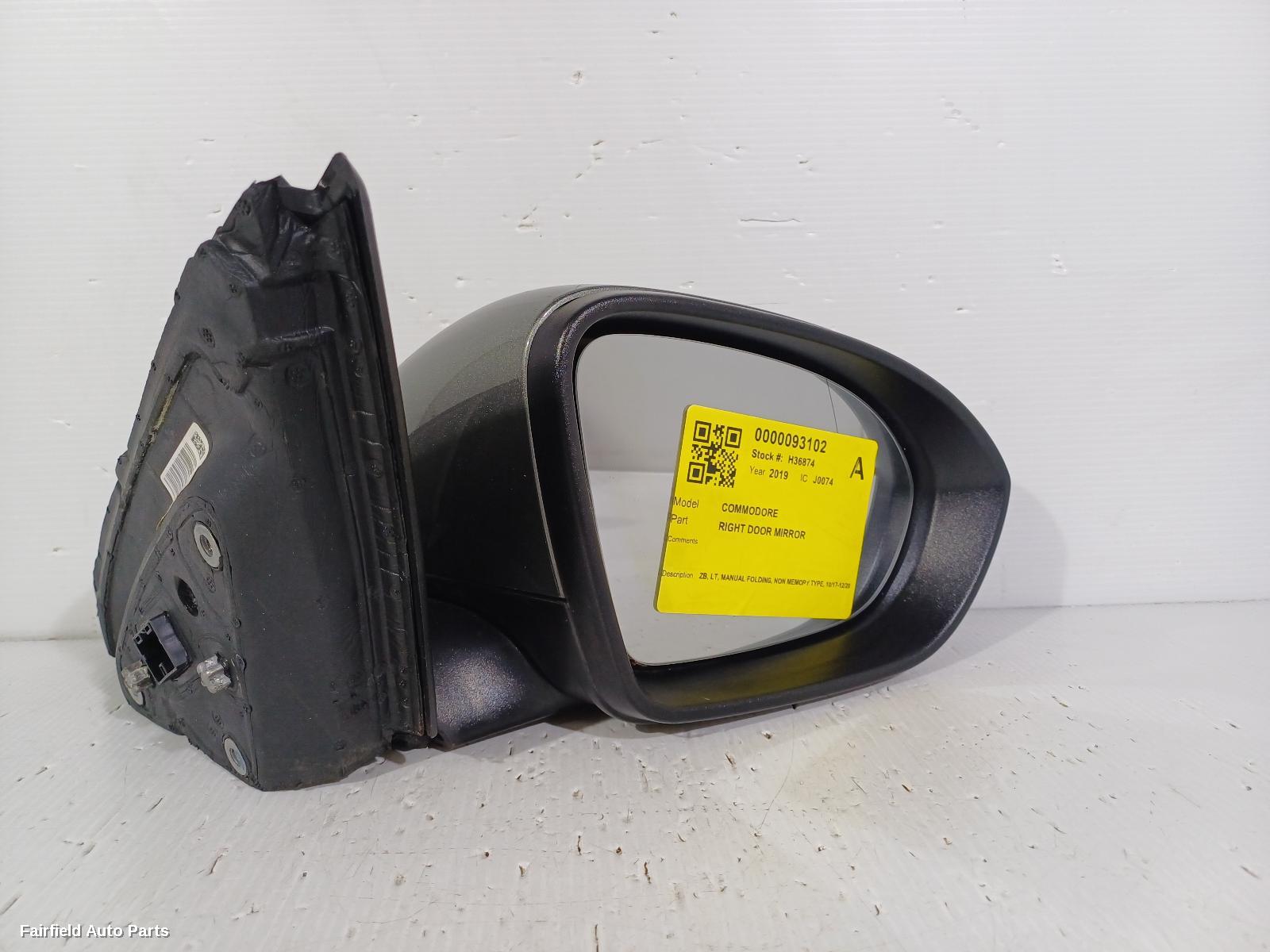 2017-2020 Holden Commodore Right Door Mirror