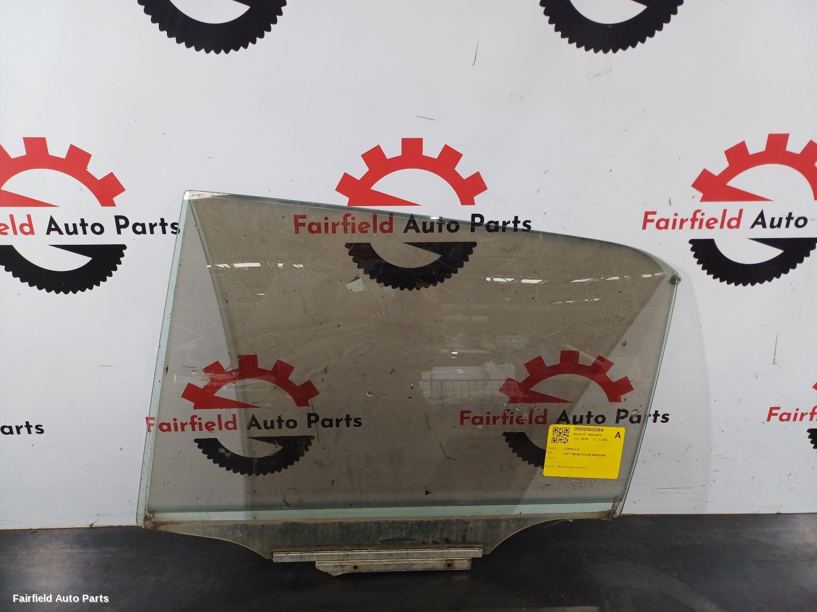 2007-2012 Toyota Corolla Left Rear Door Window