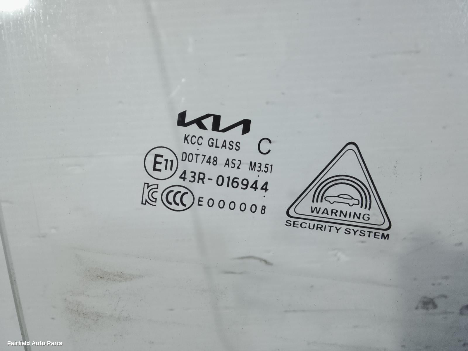 2020-2026 Kia Stonic Right Front Door Window