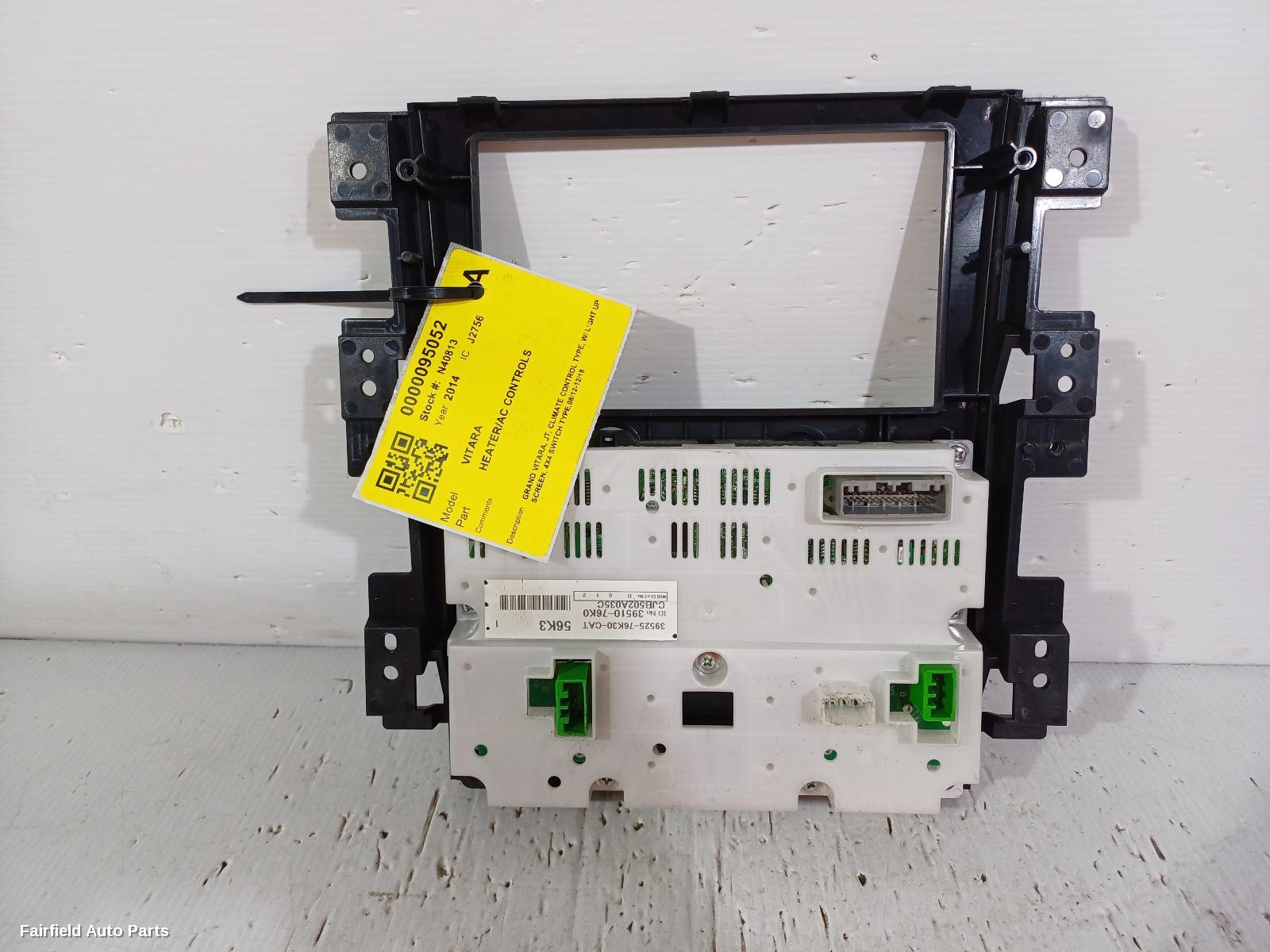 2012-2018 Suzuki Vitara Heater Ac Controls
