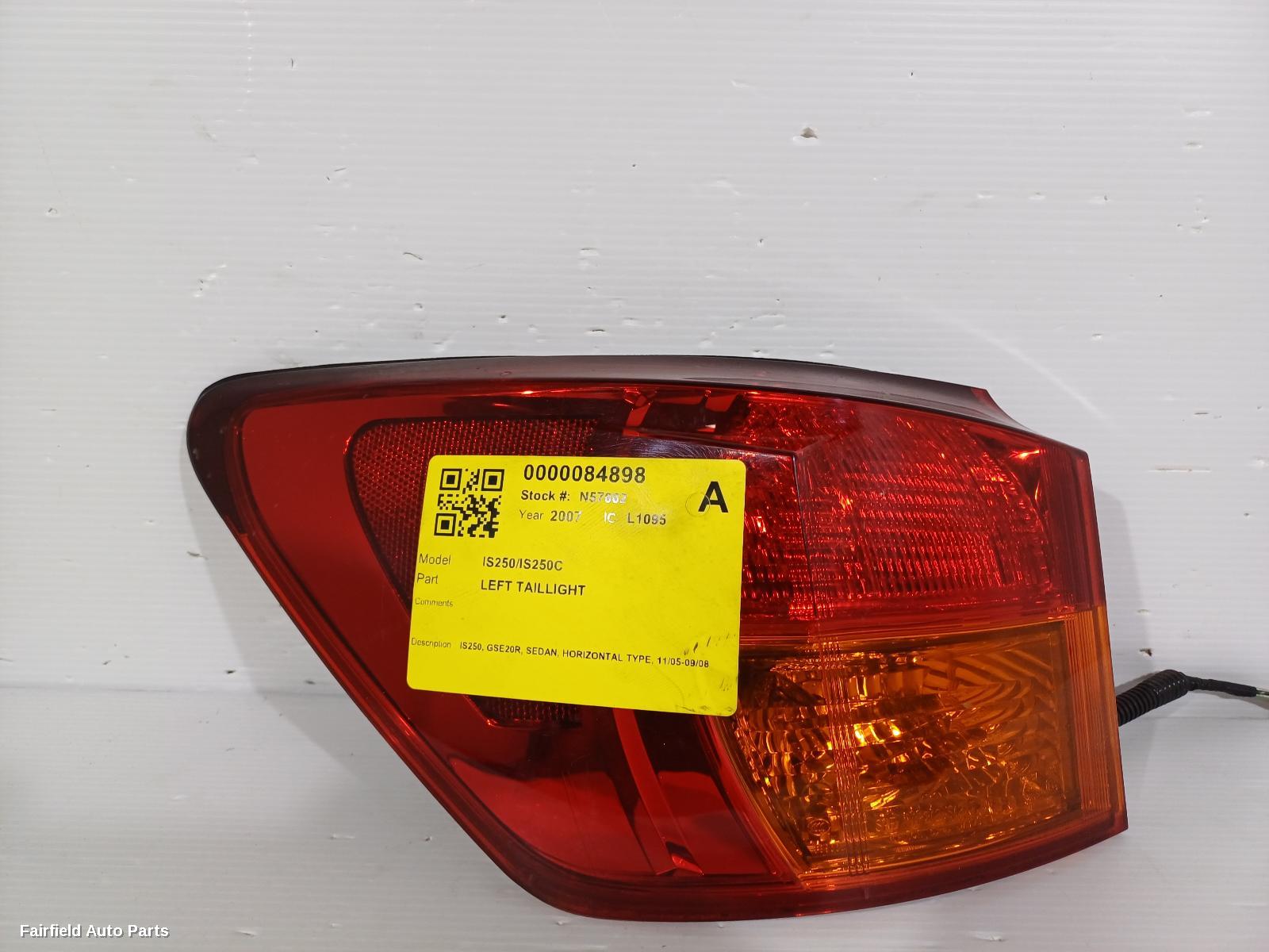 2005-2008 Lexus Is250/is250c Left Taillight