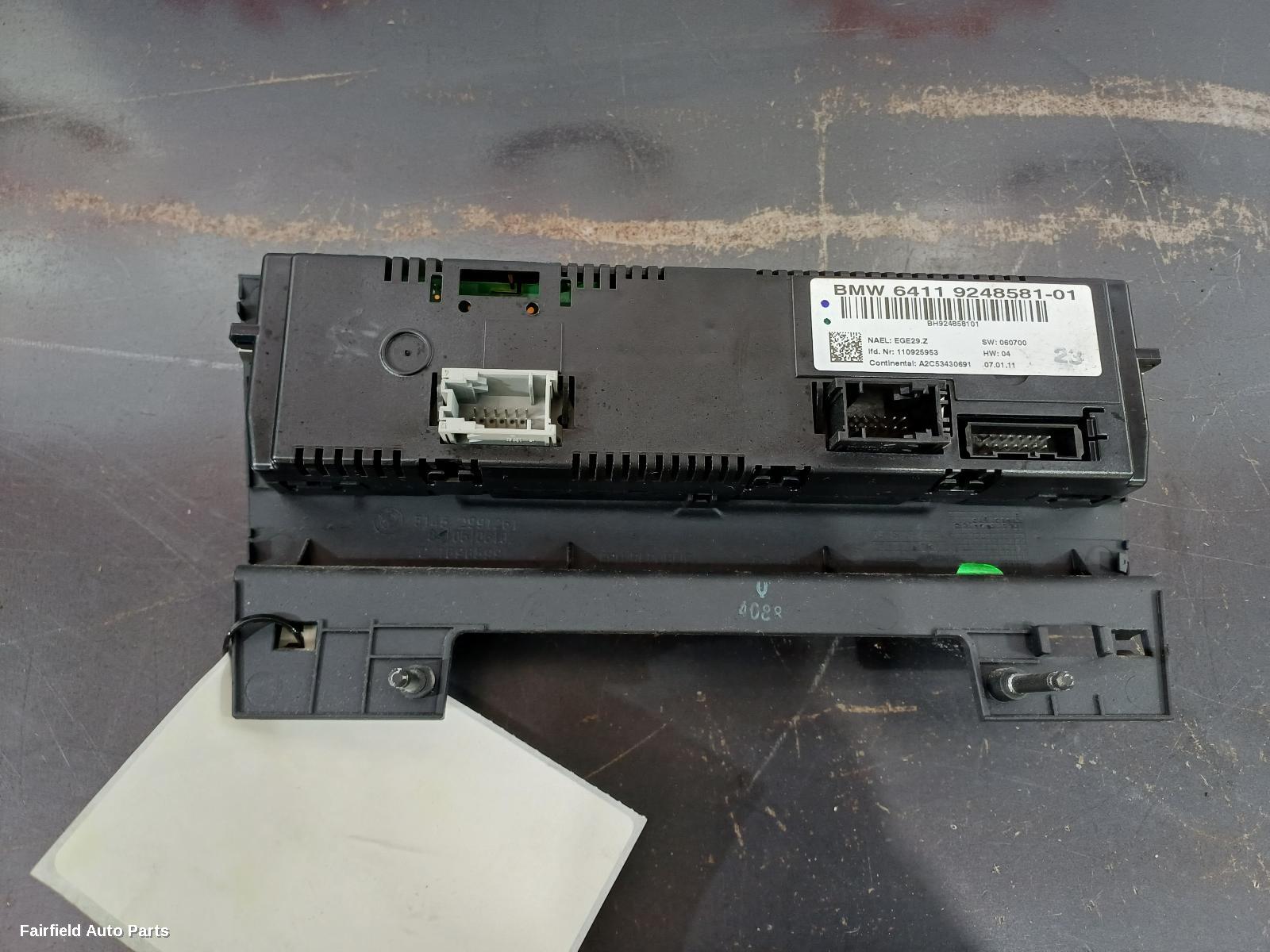 2010-2015 Bmw X1 Heater Ac Controls