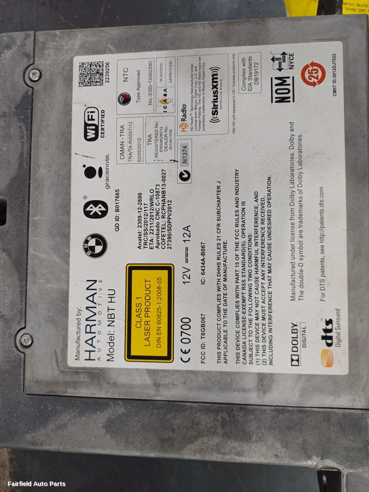 2013-2020 Bmw 4 Series Radio Cd Dvd Sat Tv