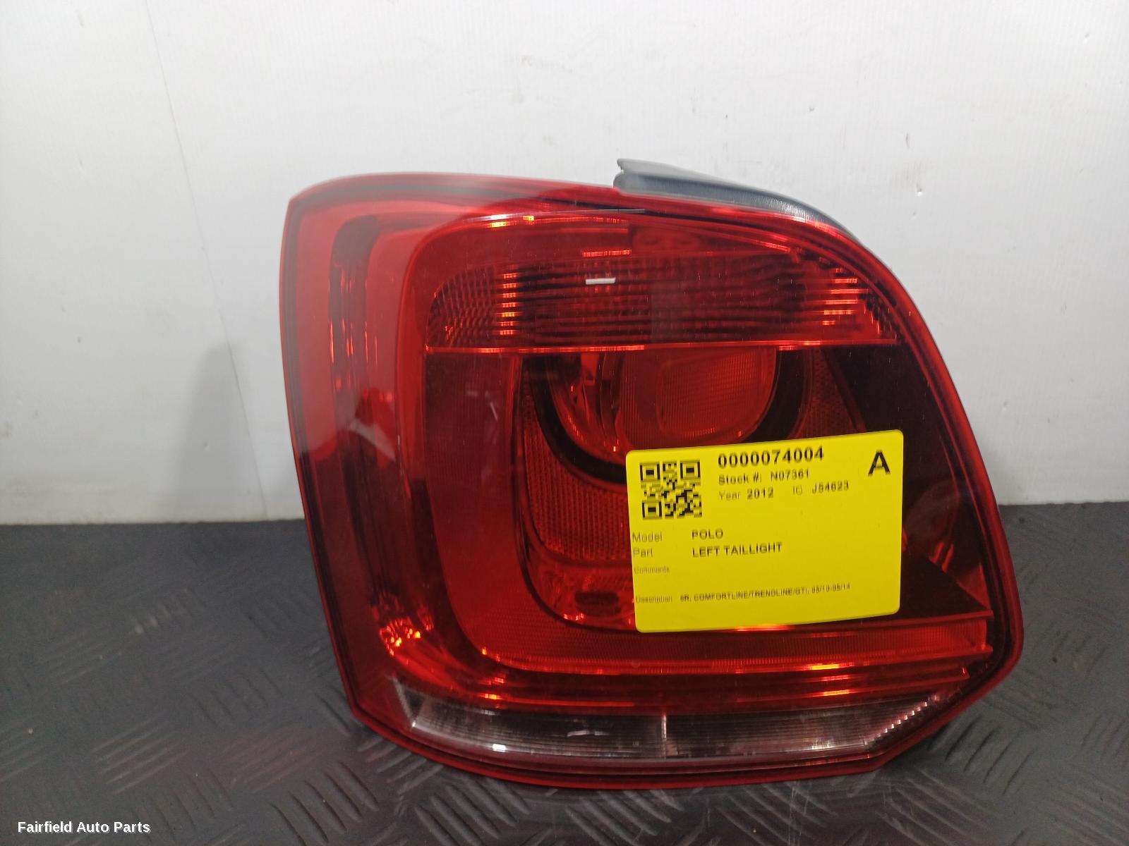 2010-2014 Volkswagen Polo Left Taillight