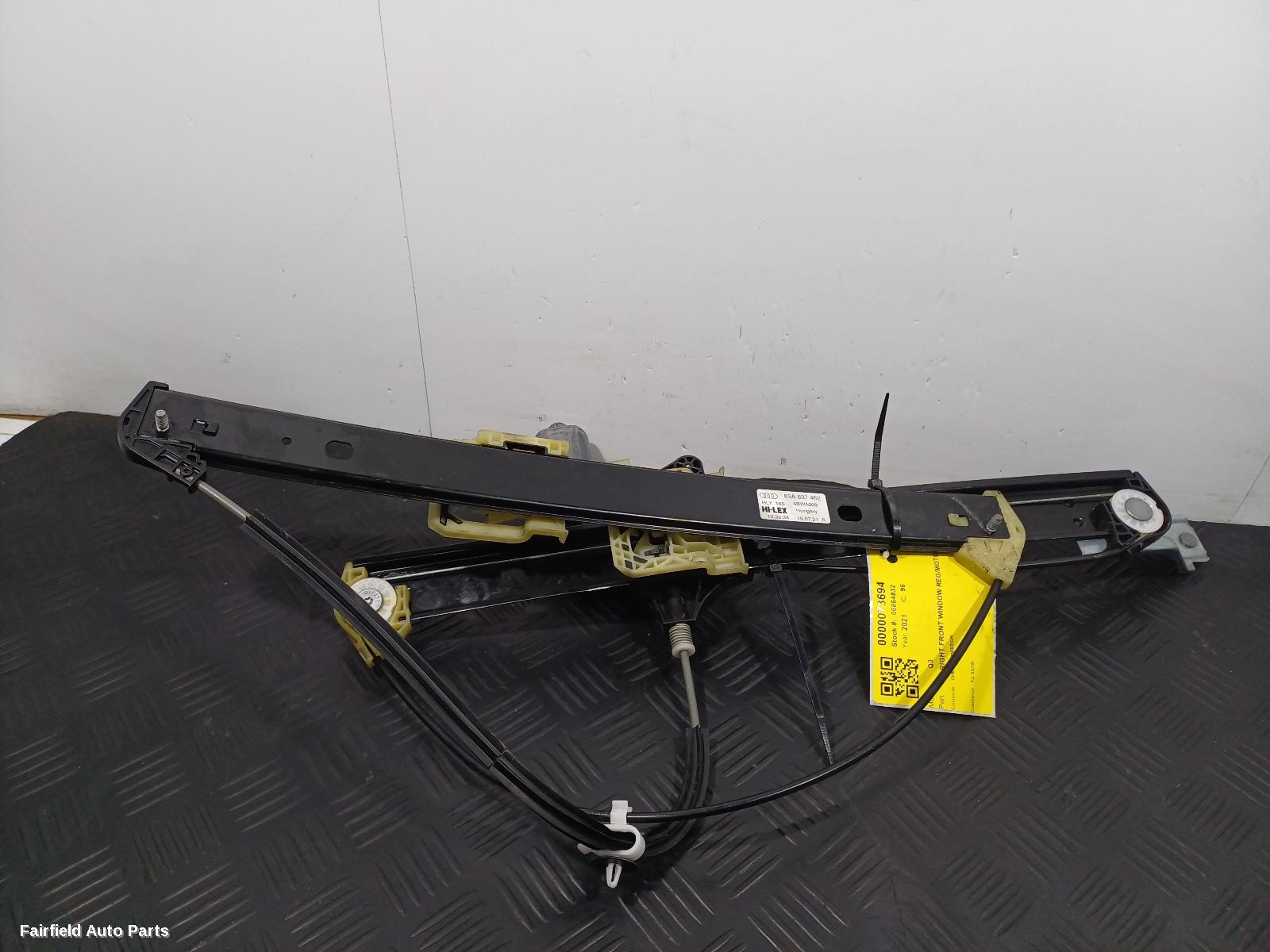 2019-2025 Audi Q3 Right Front Window Reg Motor