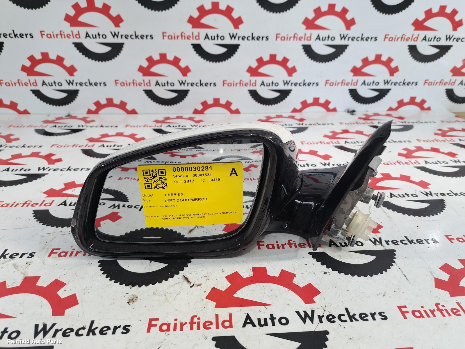 2011-2019 Bmw 1 Series Left Door Mirror