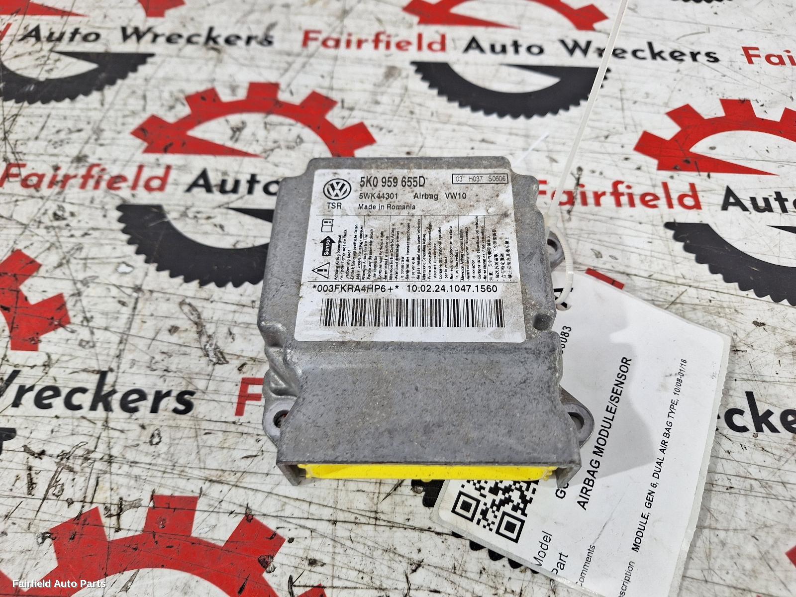 2008-2016 Volkswagen Golf Airbag Module Sensor
