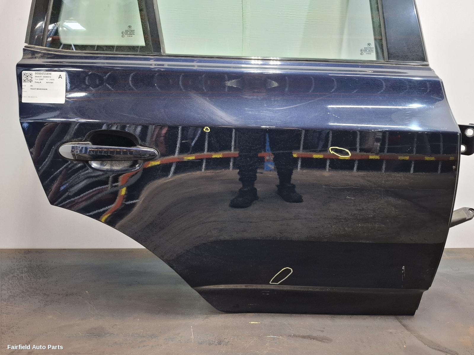 2004-2010 Bmw X3 Right Rear Door Sliding