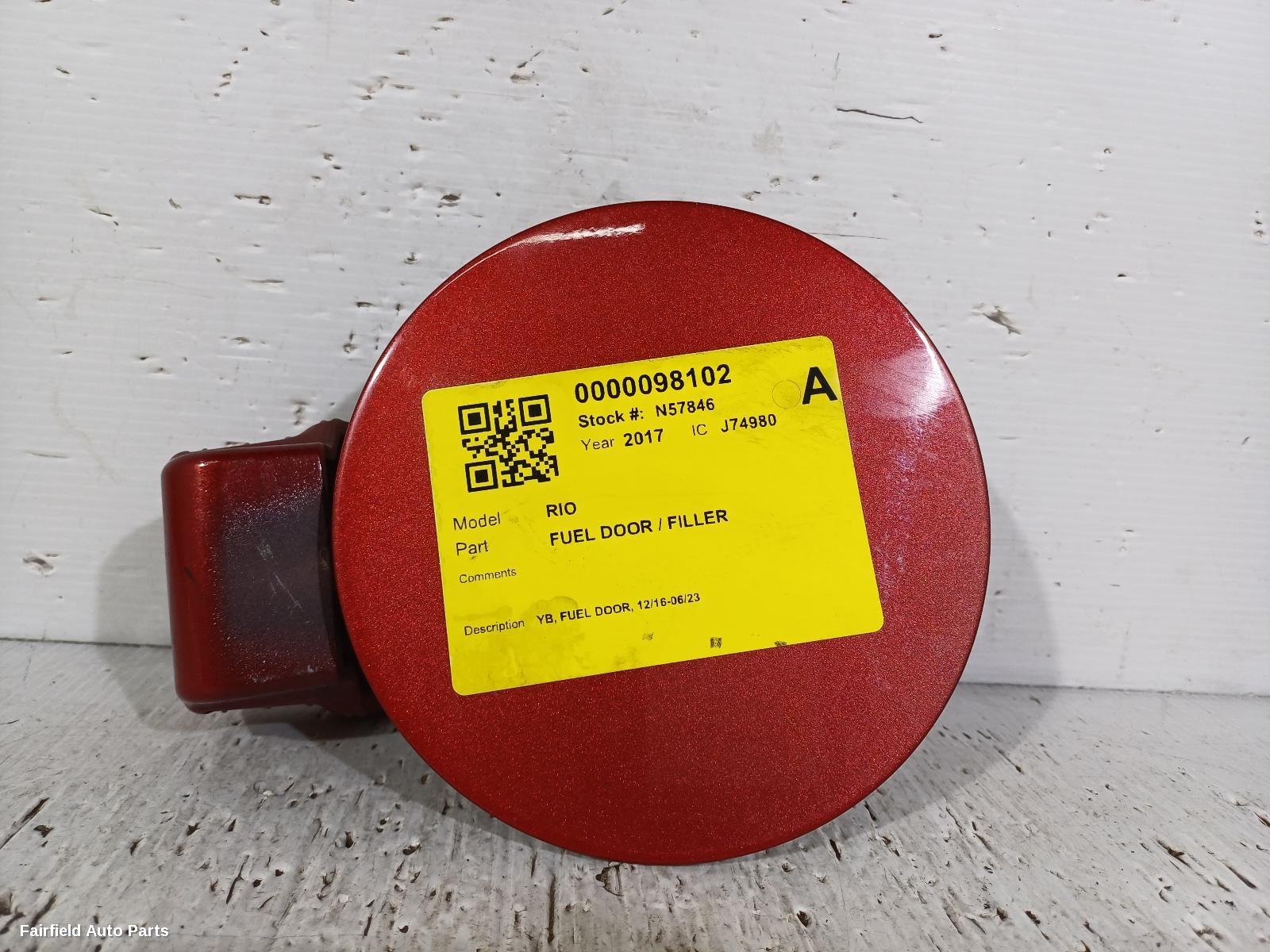 2016-2023 Kia Rio Fuel Door   Filler