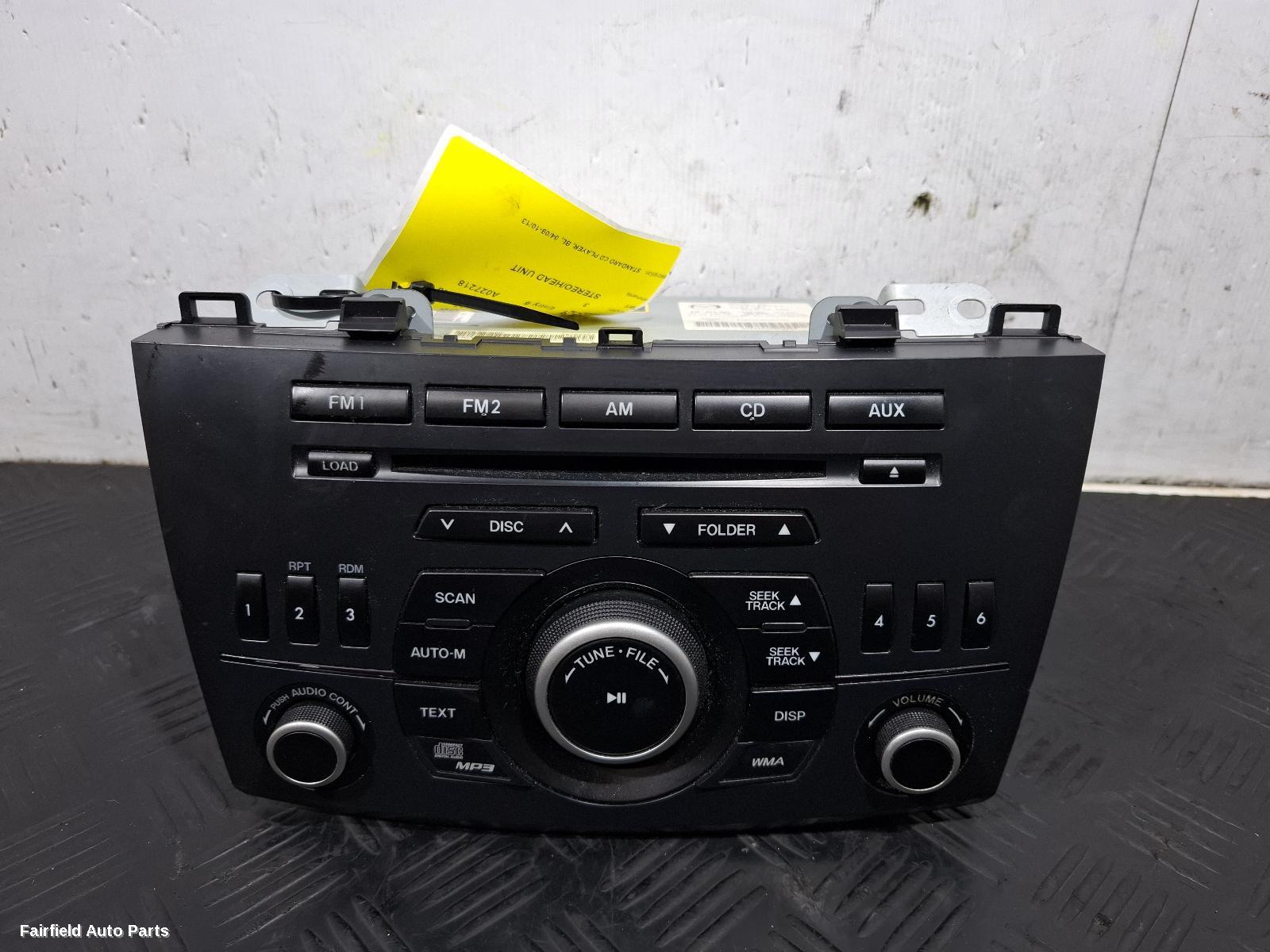 2009-2013 Mazda 3 Radio Cd Dvd Sat Tv