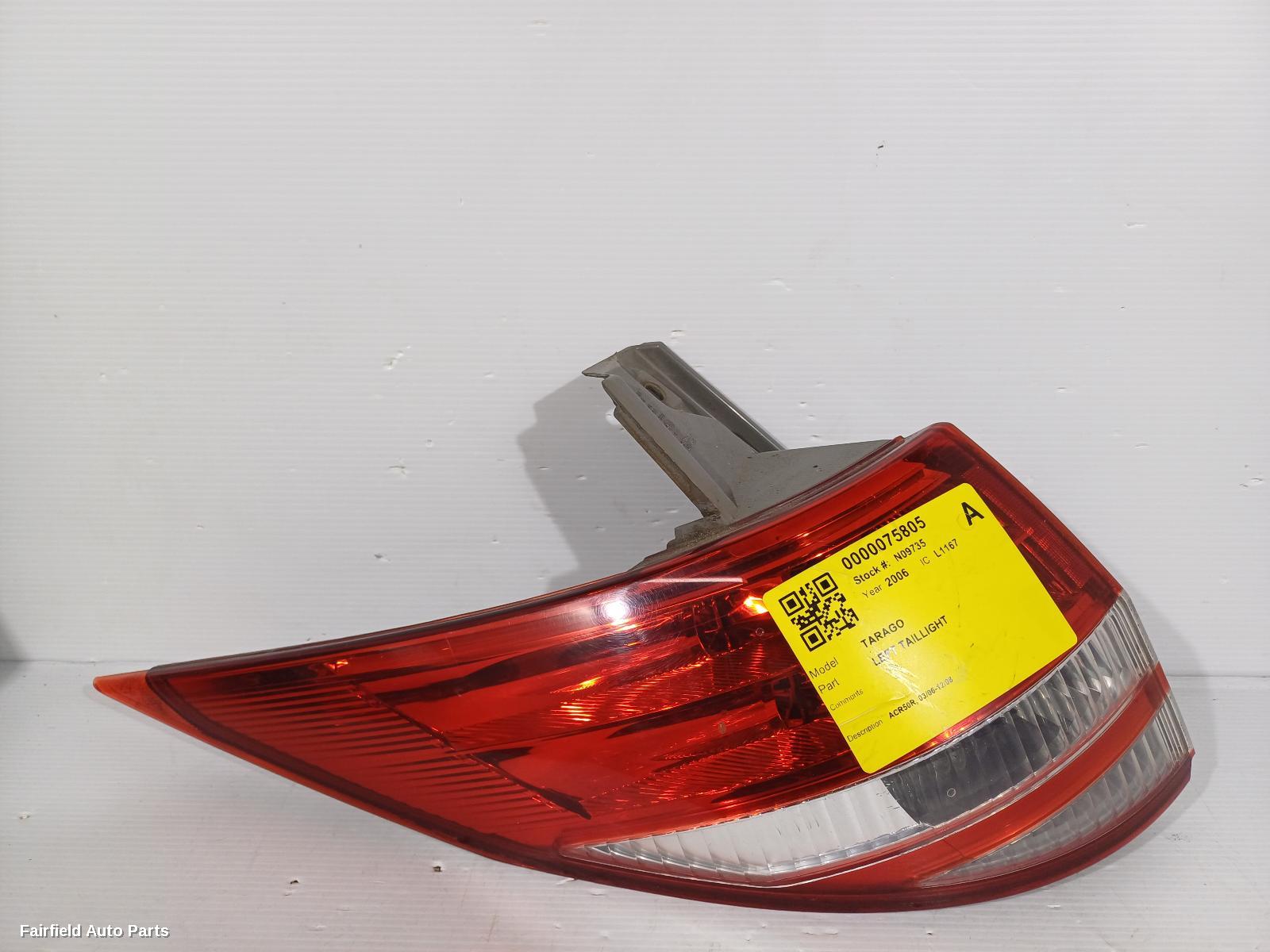 2006-2008 Toyota Tarago Left Taillight