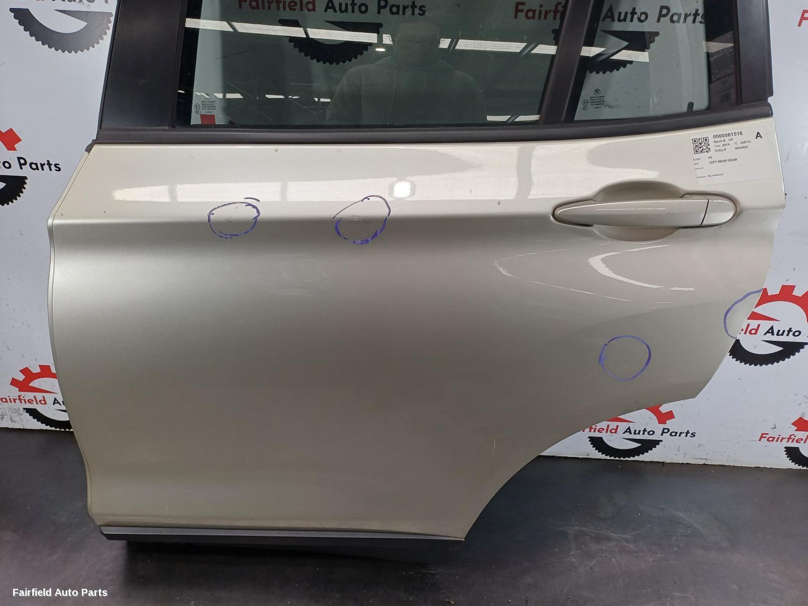 2010-2017 Bmw X3 Left Rear Door Sliding