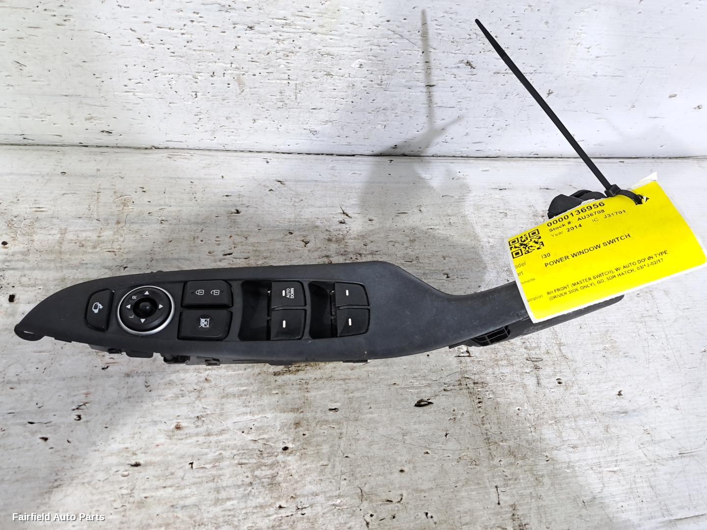 2012-2017 Hyundai I30 Pwr Dr Wind Switch