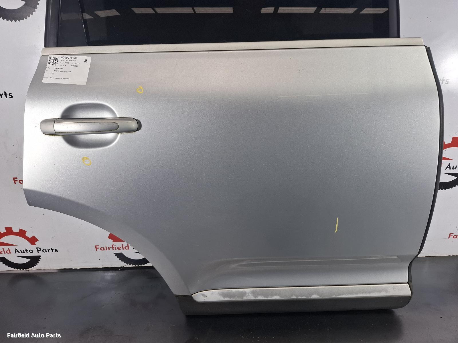 2003-2010 Porsche Cayenne Right Rear Door Sliding