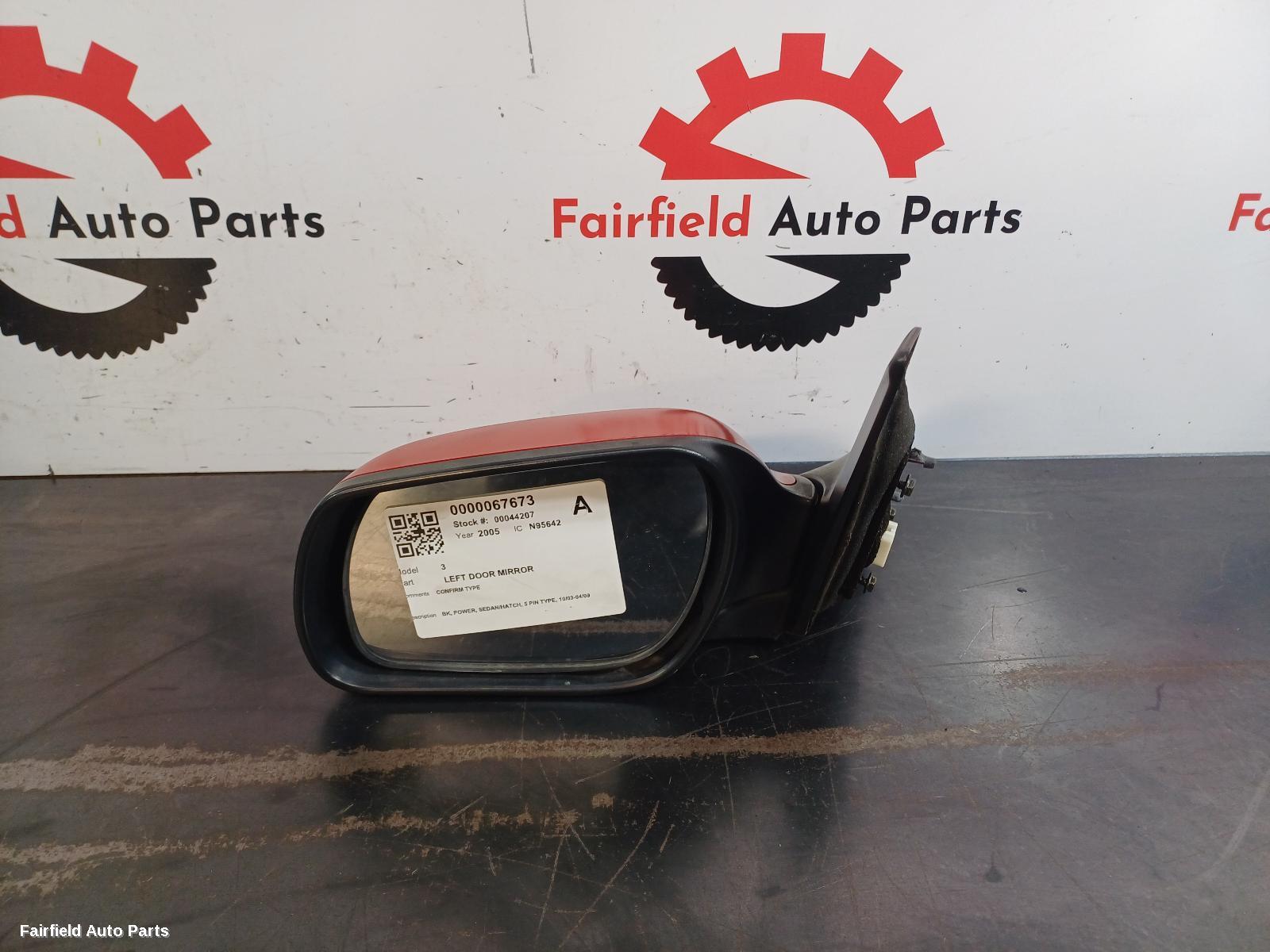 2003-2009 Mazda 3 Left Door Mirror
