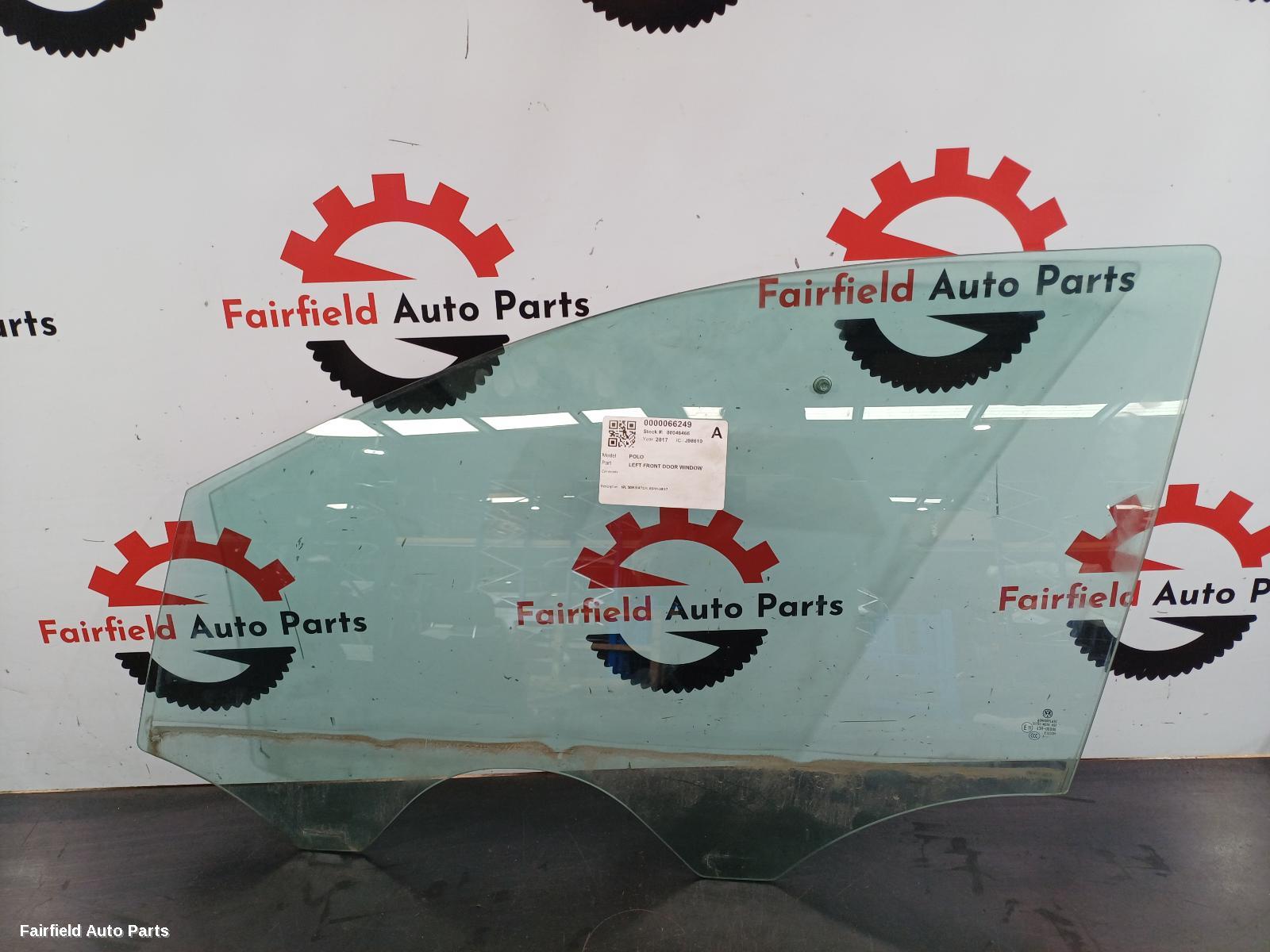 2014-2017 Volkswagen Polo Left Front Door Window