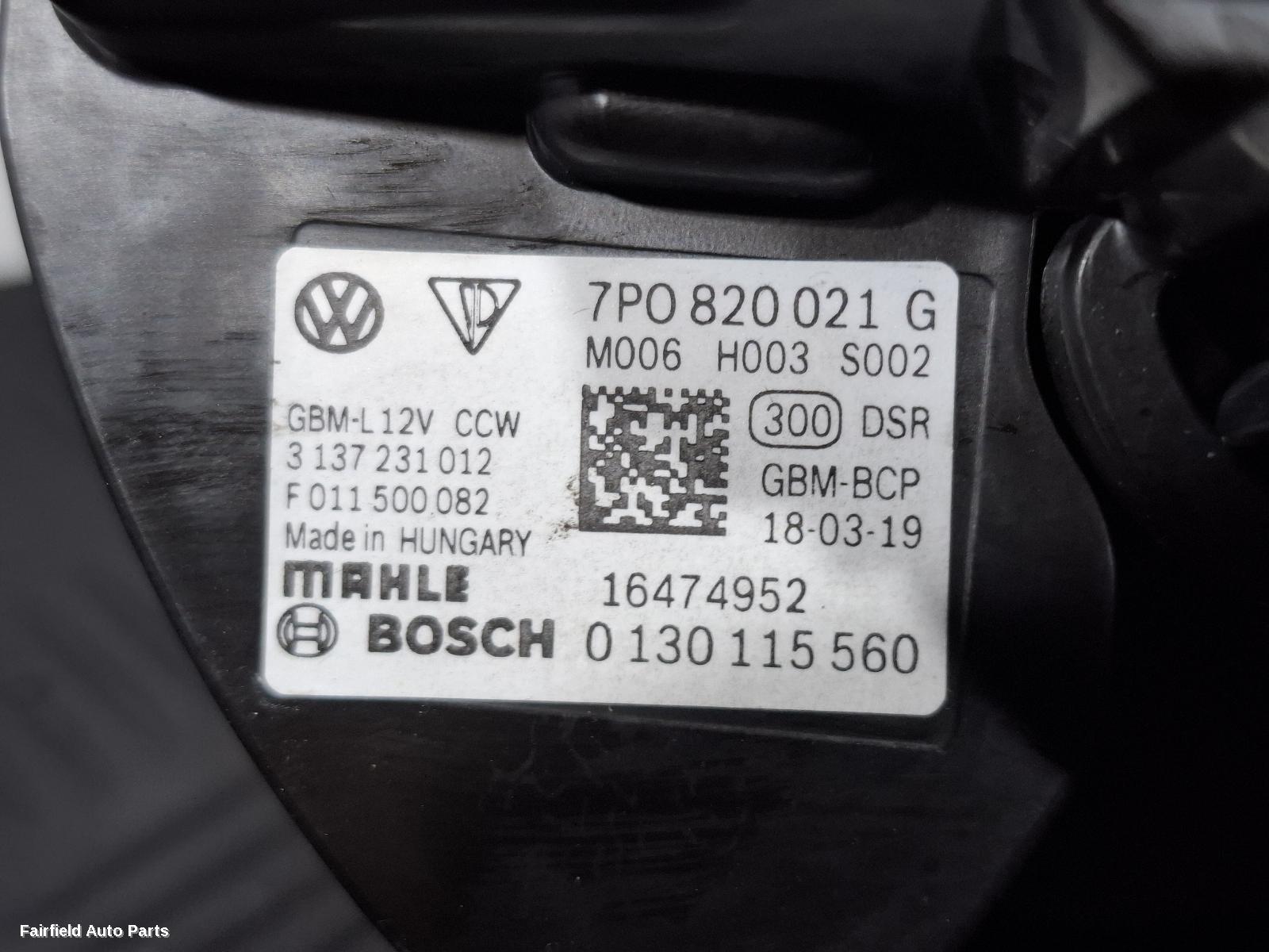2010-2018 Porsche Cayenne Heater Fan Motor