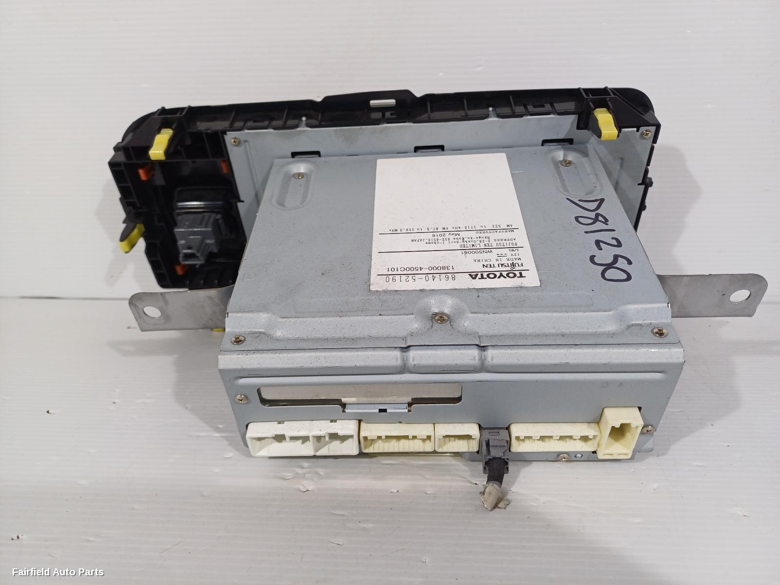 2011-2019 Toyota Yaris Radio Cd Dvd Sat Tv
