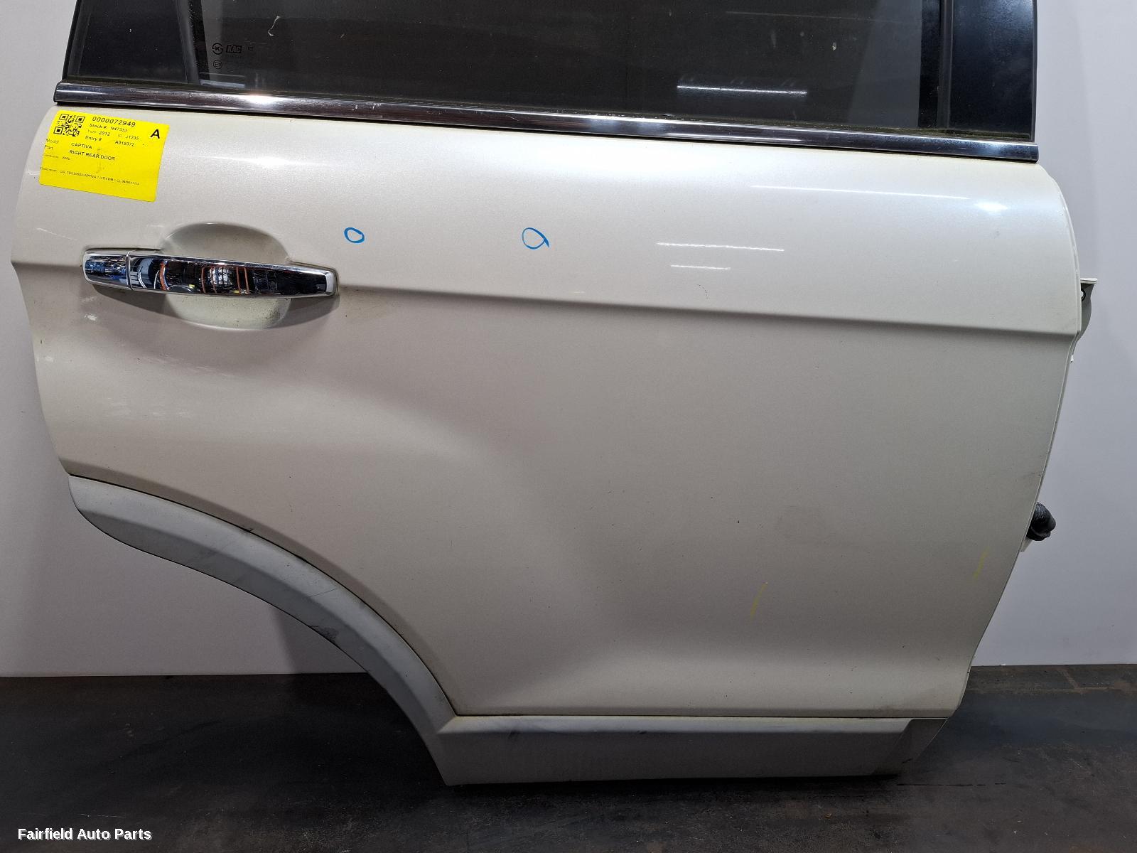 2006-2013 Holden Captiva Right Rear Door Sliding