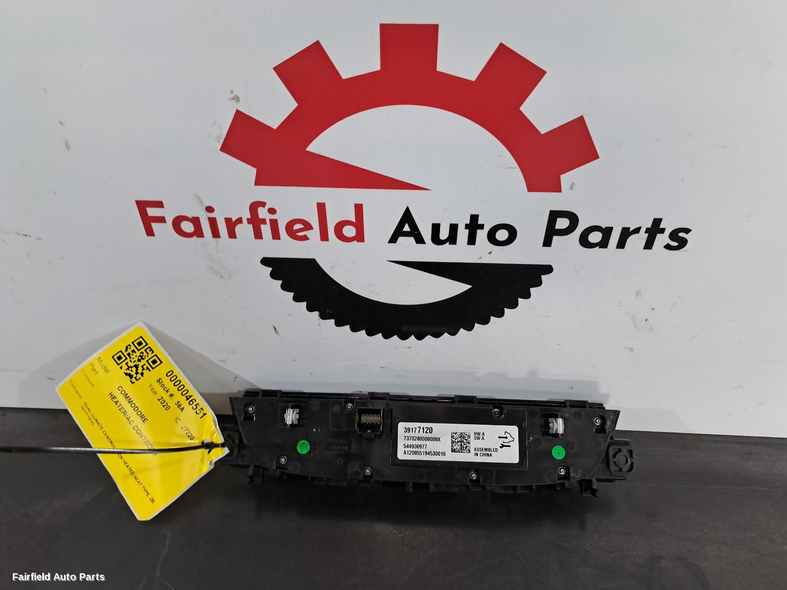2017-2020 Holden Commodore Heater Ac Controls