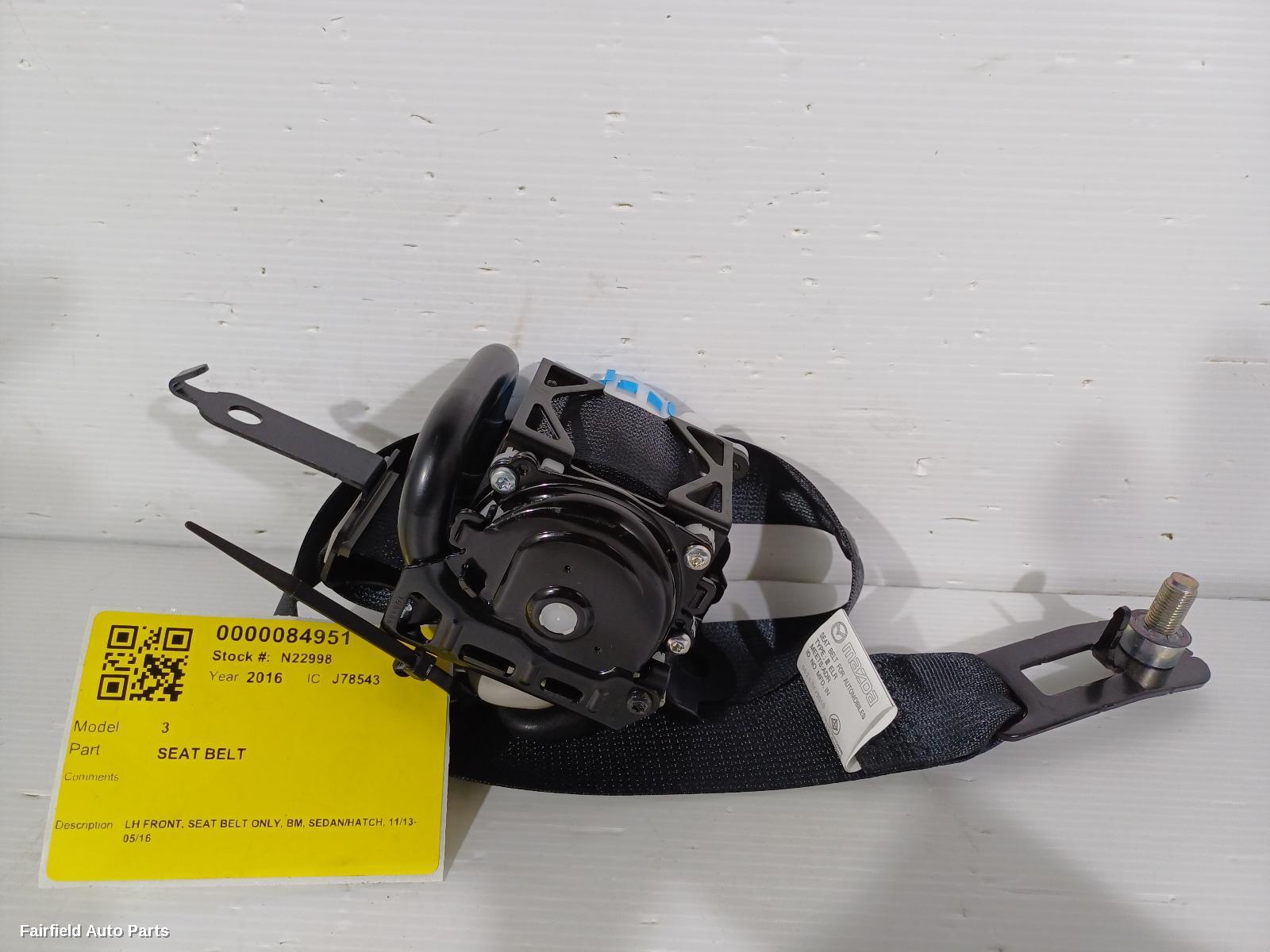 2013-2016 Mazda 3 Seatbelt Stalk