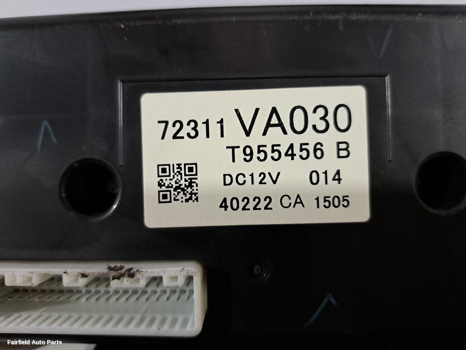 2014-2021 Subaru Wrx Heater Ac Controls